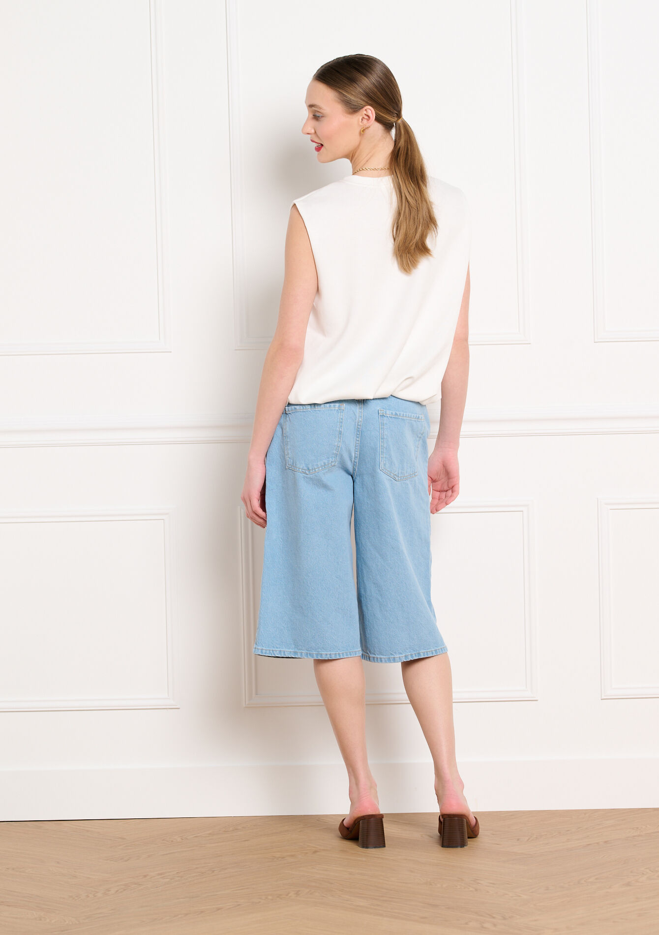 Bermuda en denim, Bermuda en denim - BLUE BLEACHED - 22000662_0502