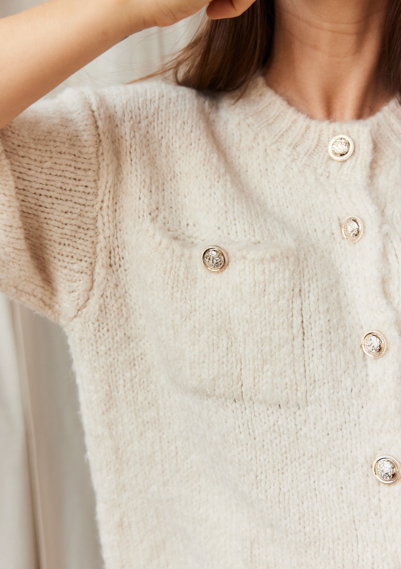 Cardigan avec boutons fantaisie - VANILLA WHITE - 04101191_1013