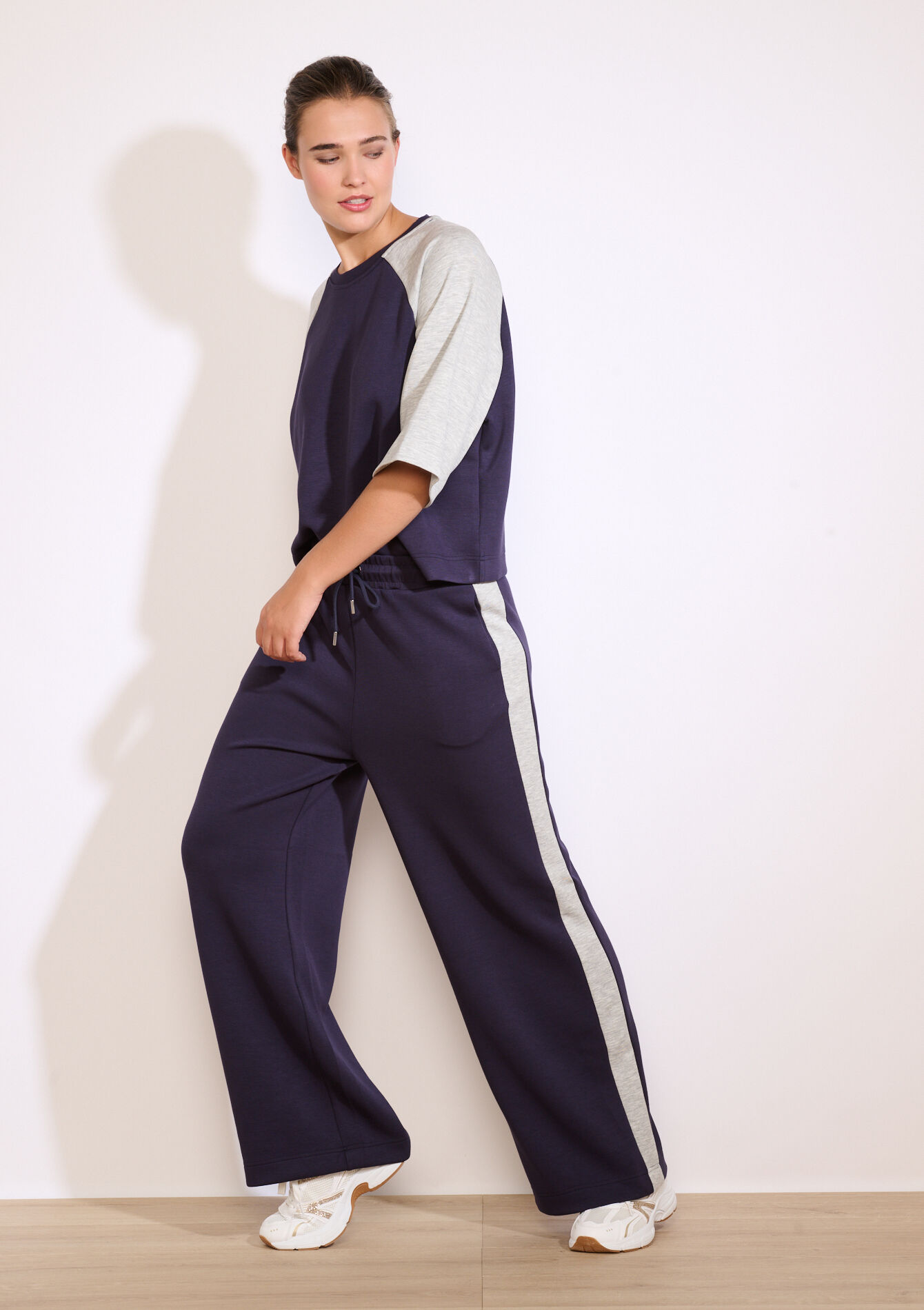 Pantalon de jogging à bandes, Pantalon de jogging à bandes, , front