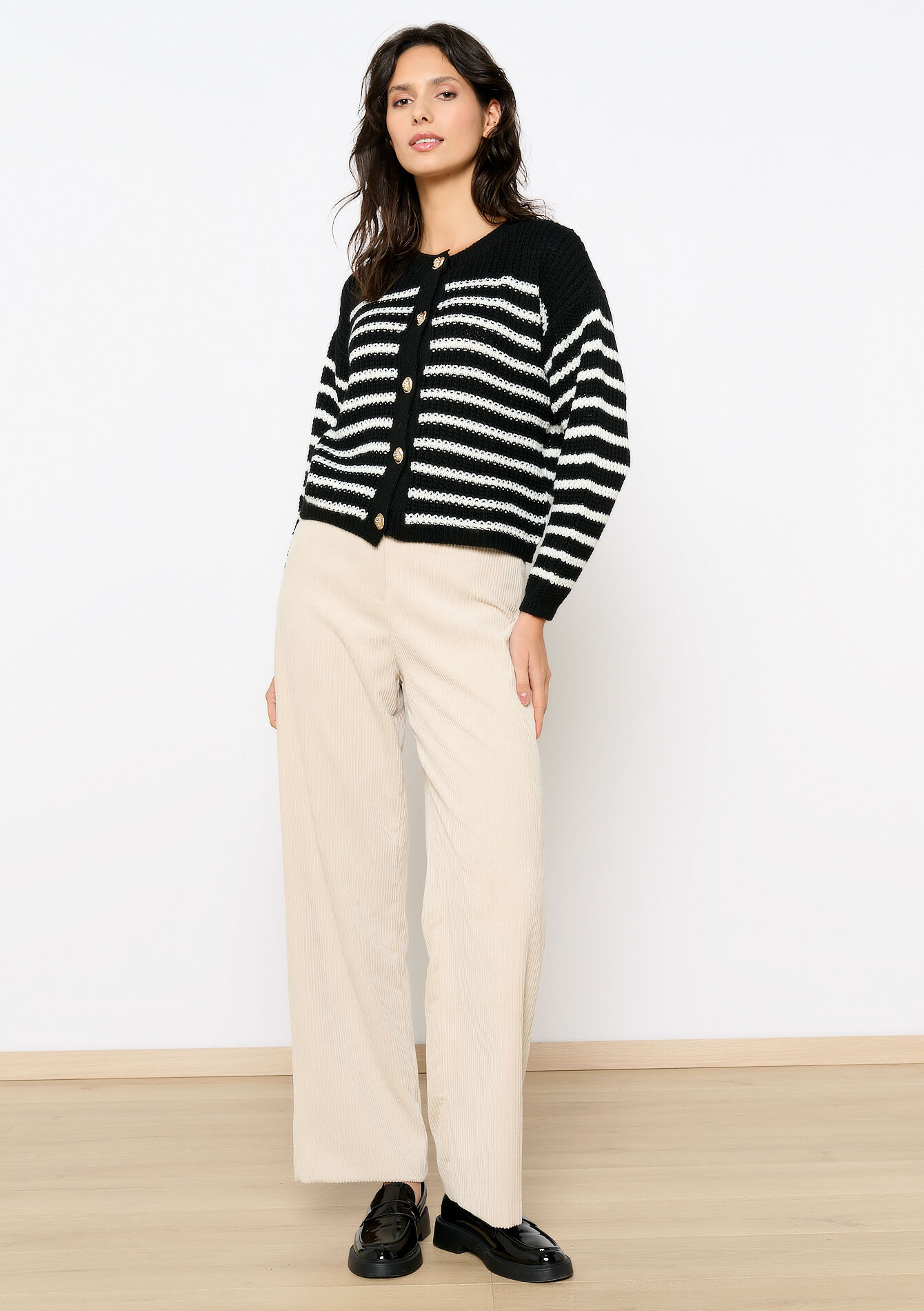 Cardigan à rayures - BLACK - 1119896