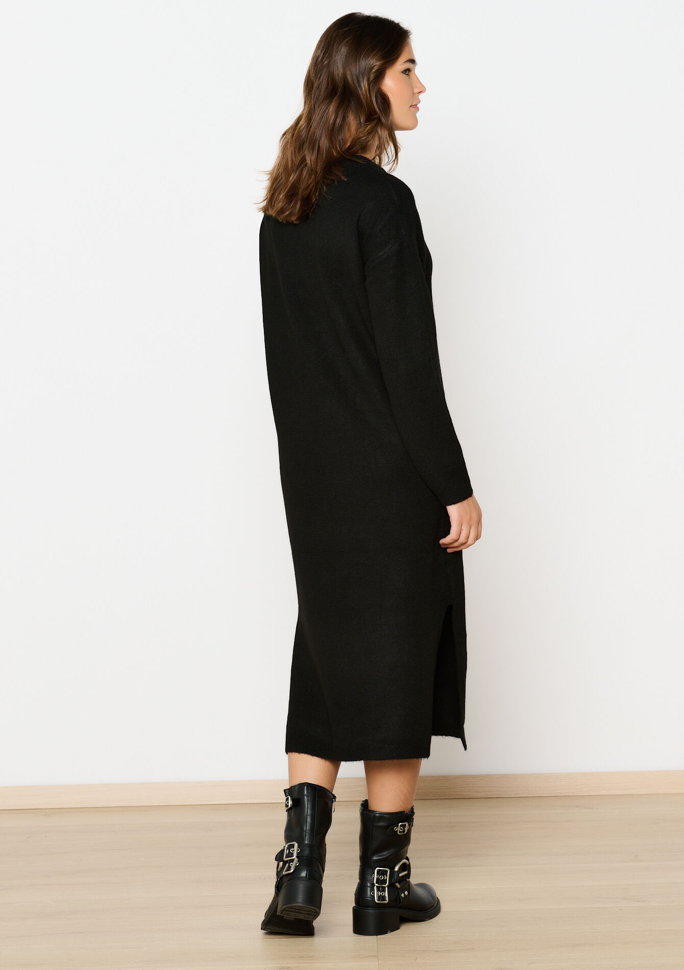 Midi trui-jurk, Midi trui-jurk - BLACK - 08103551_1119