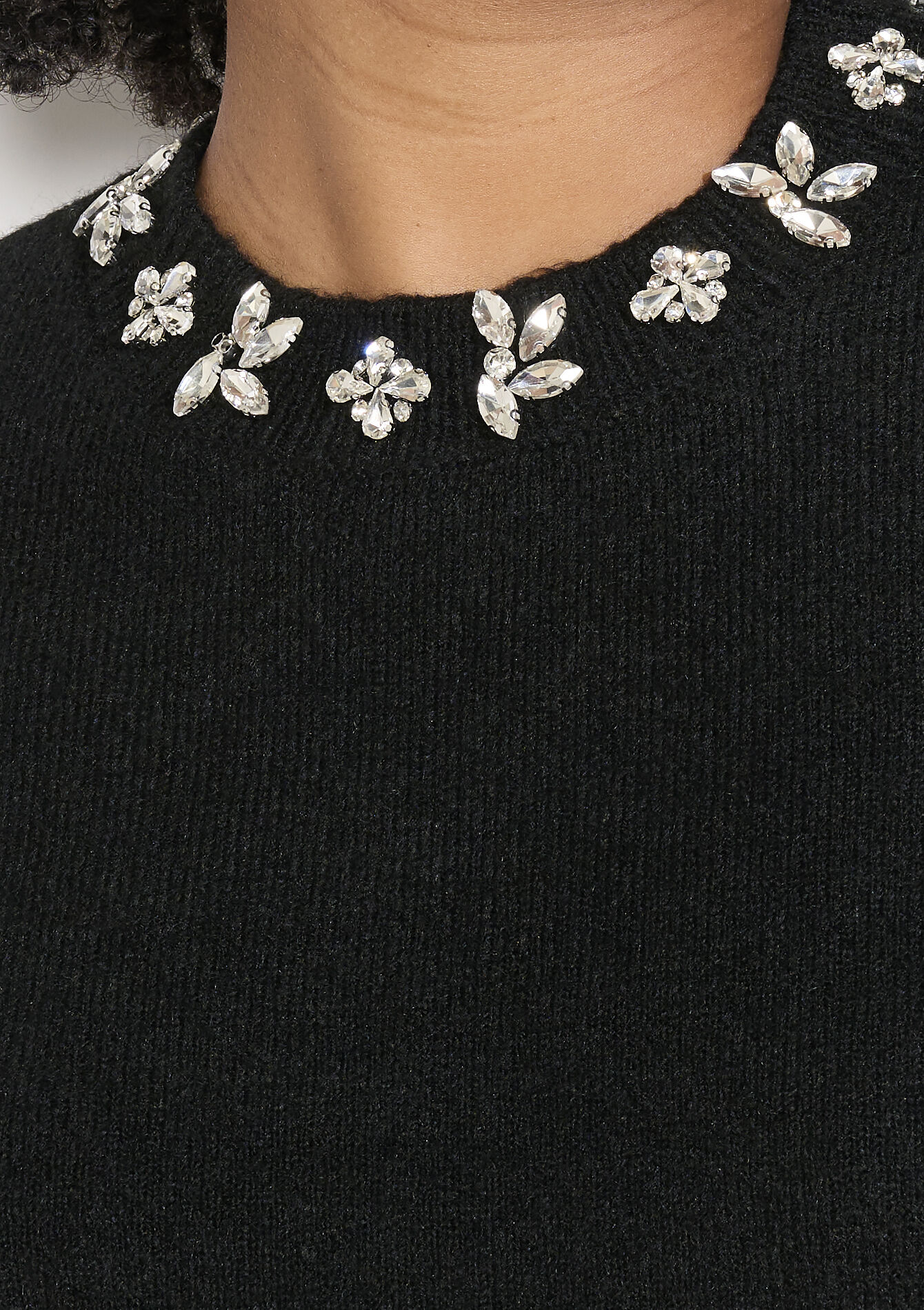 Pull bijou en maille douce, Pull bijou en maille douce - BLACK - 04006955