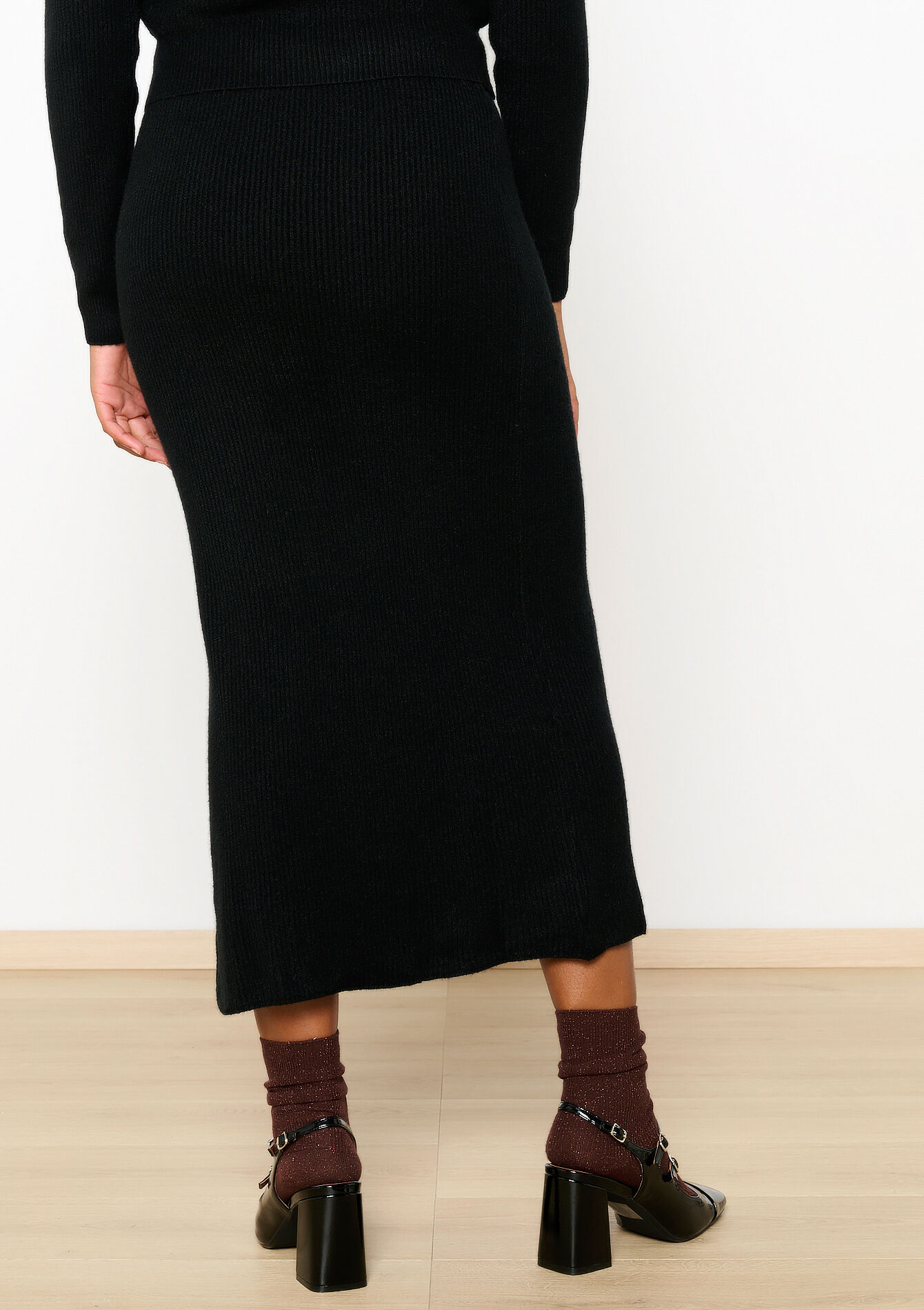 Geribbelde midirok, Geribbelde midirok - BLACK - 07101306_1119