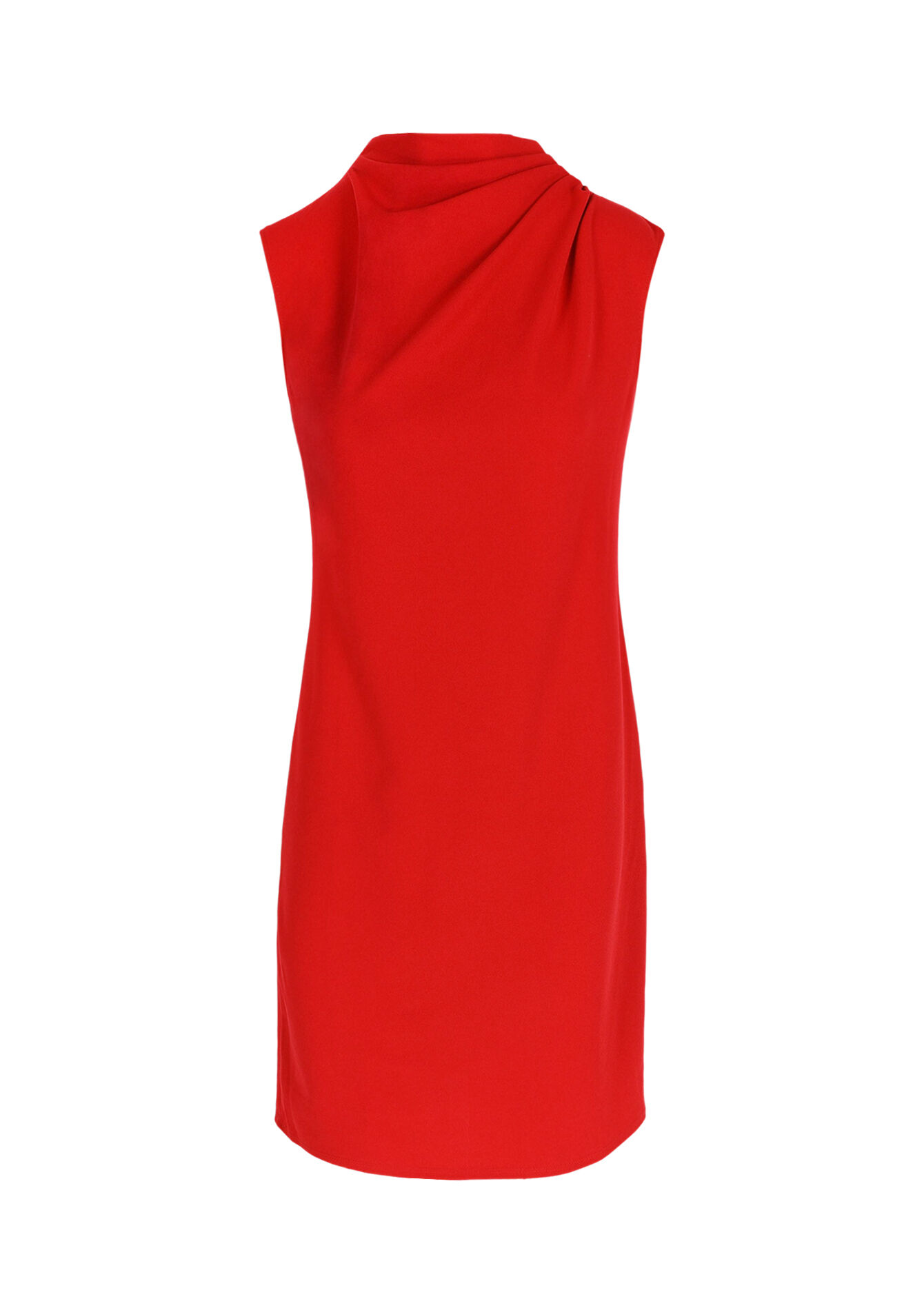 Rechte jurk in scubastof, Rechte jurk in scubastof - BLUE DENIM - 08103991