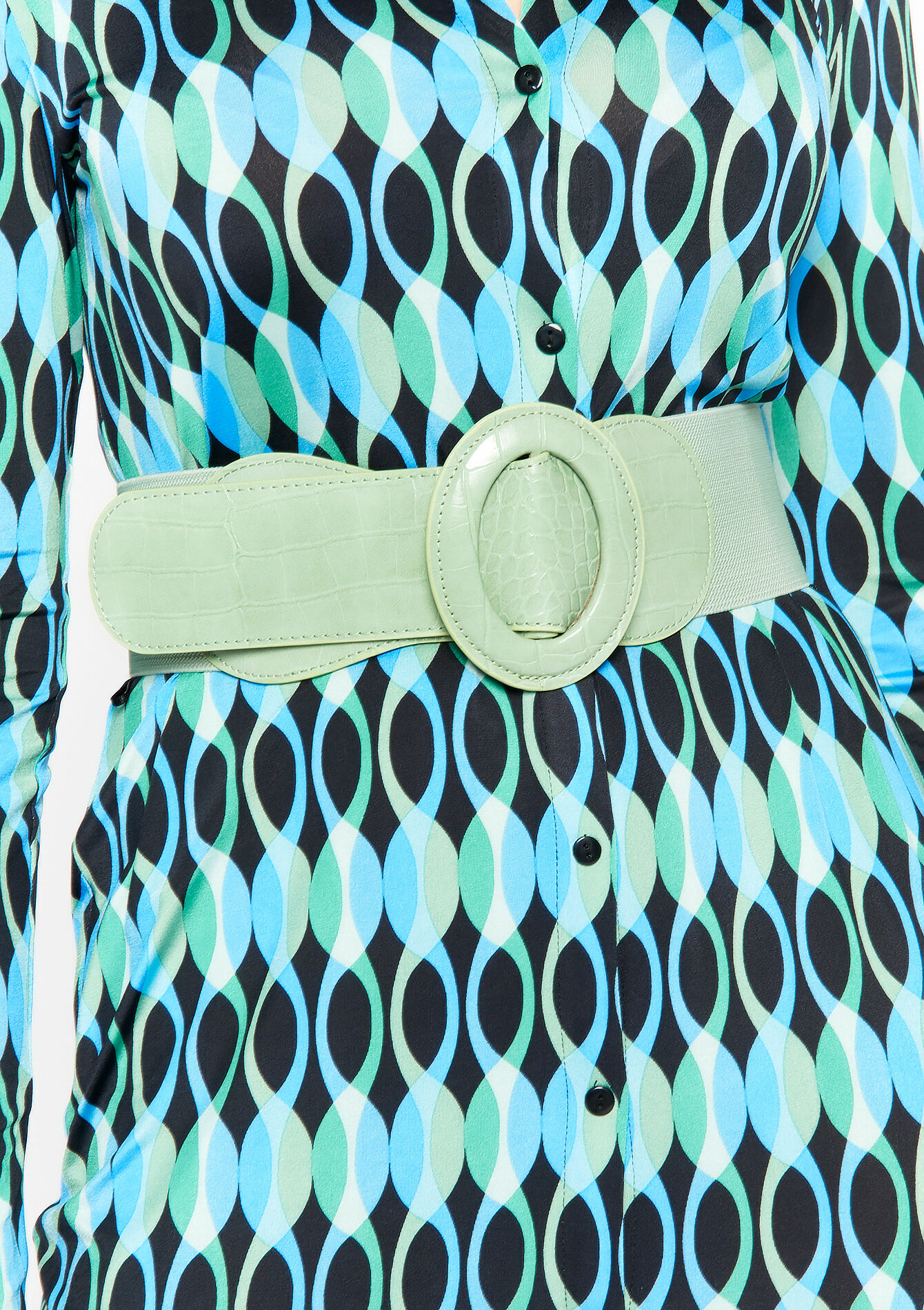 Belt with crocopattern, Belt with crocopattern - MINT GREEN - 1066910