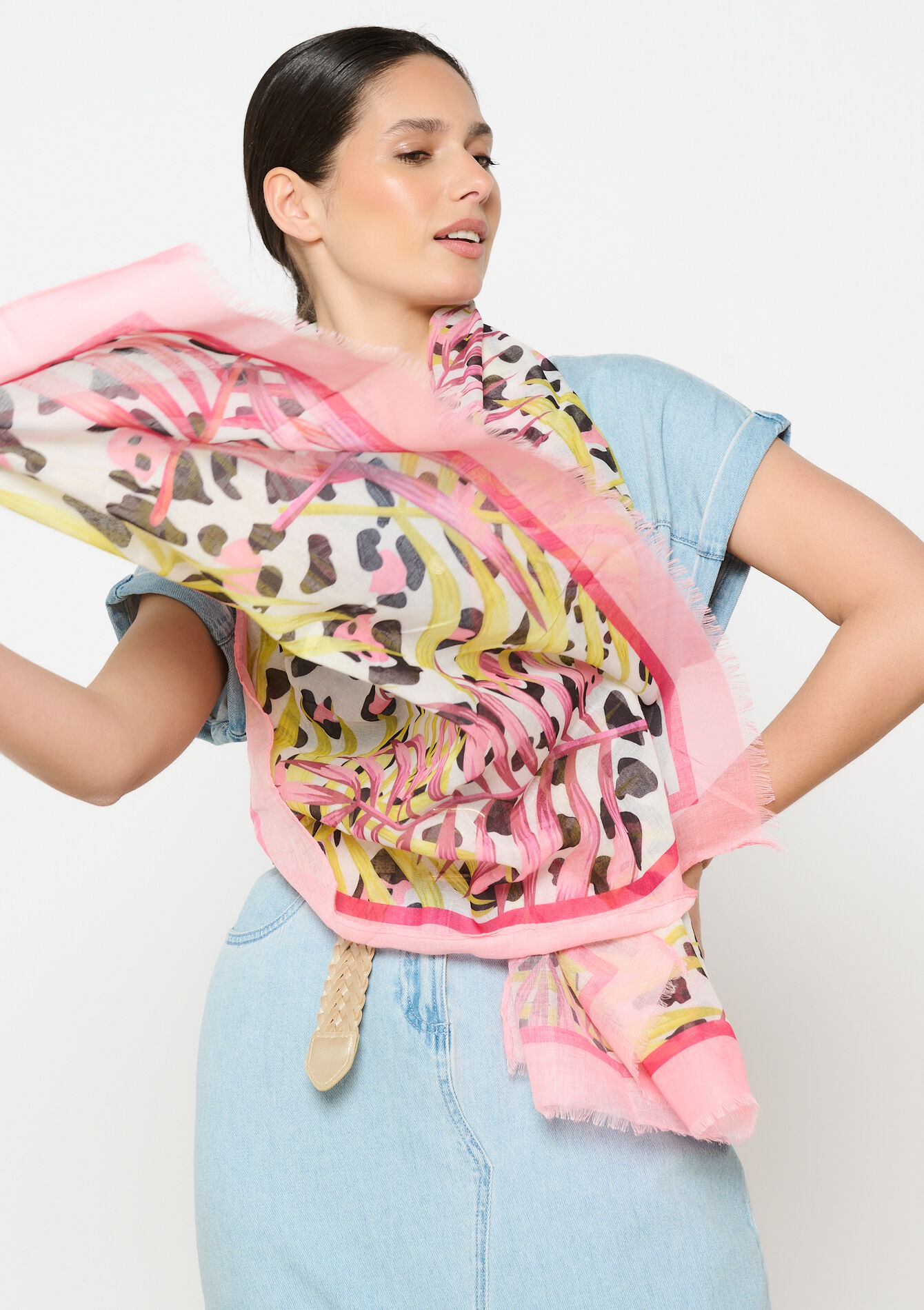 Sjaal met luipaardprint - YELLOW SUN - 17101262_5007