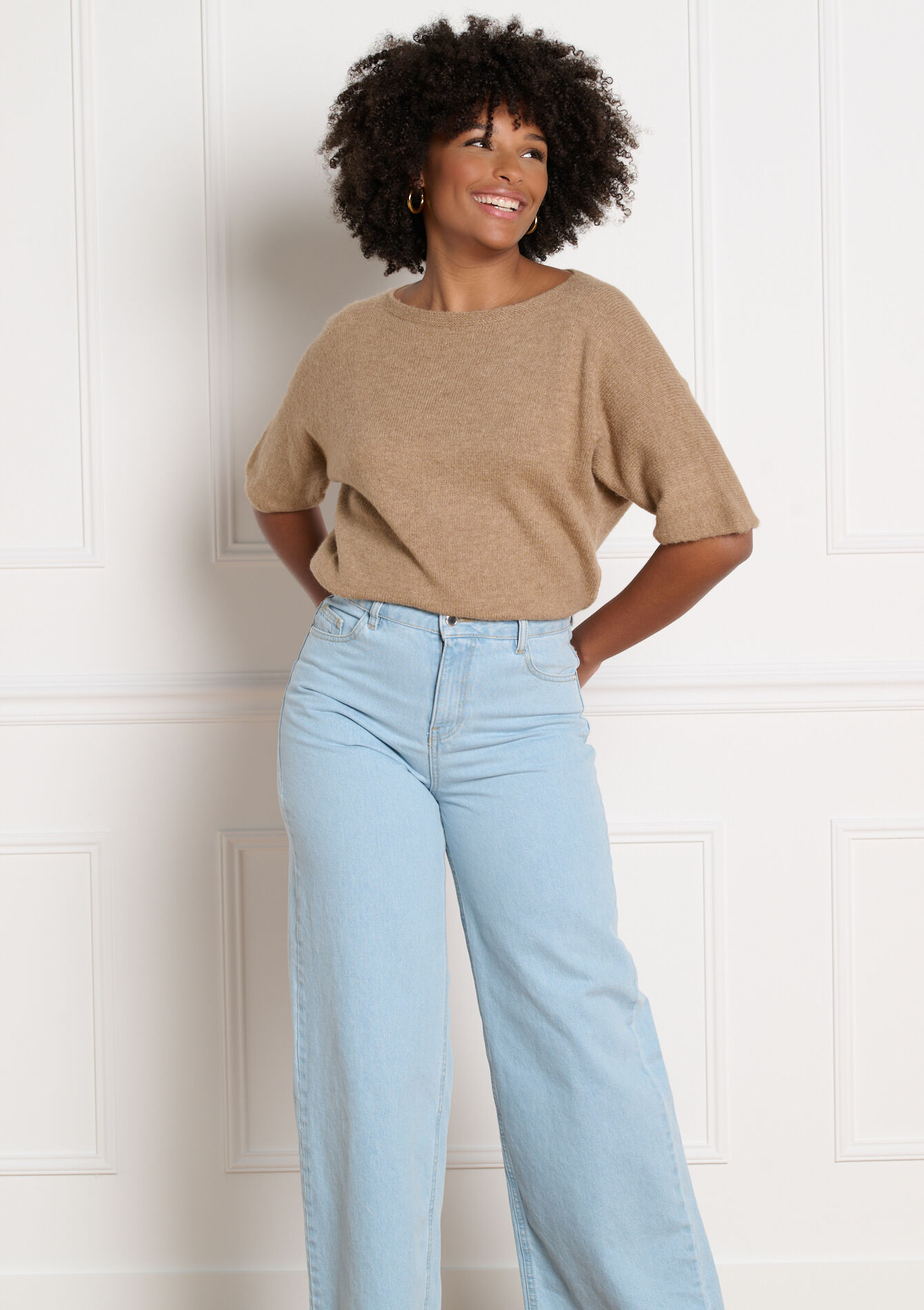 Pull manches courtes épuré, , back