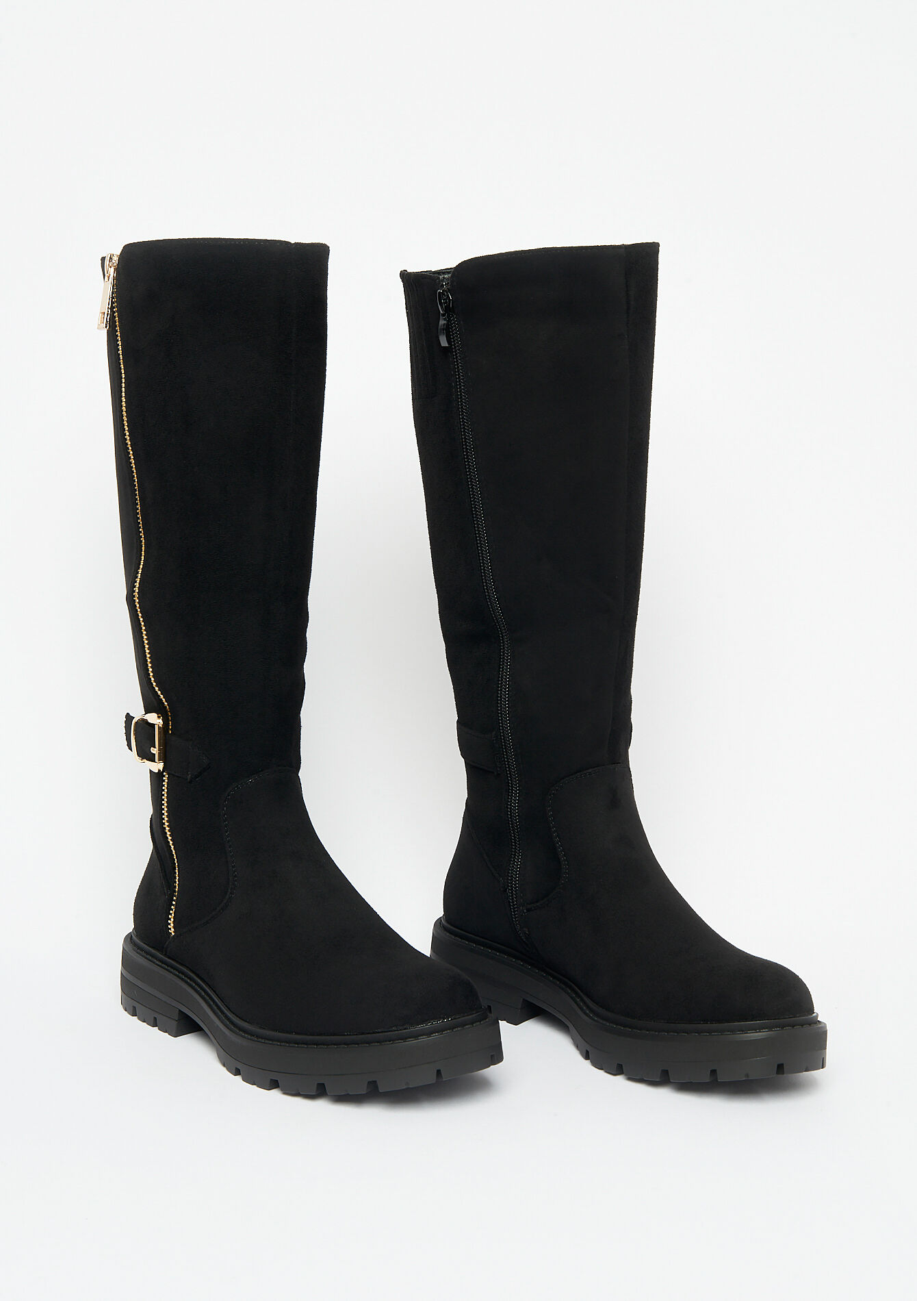 Hoge suede laarzen, Hoge suede laarzen - BLACK - 1090690