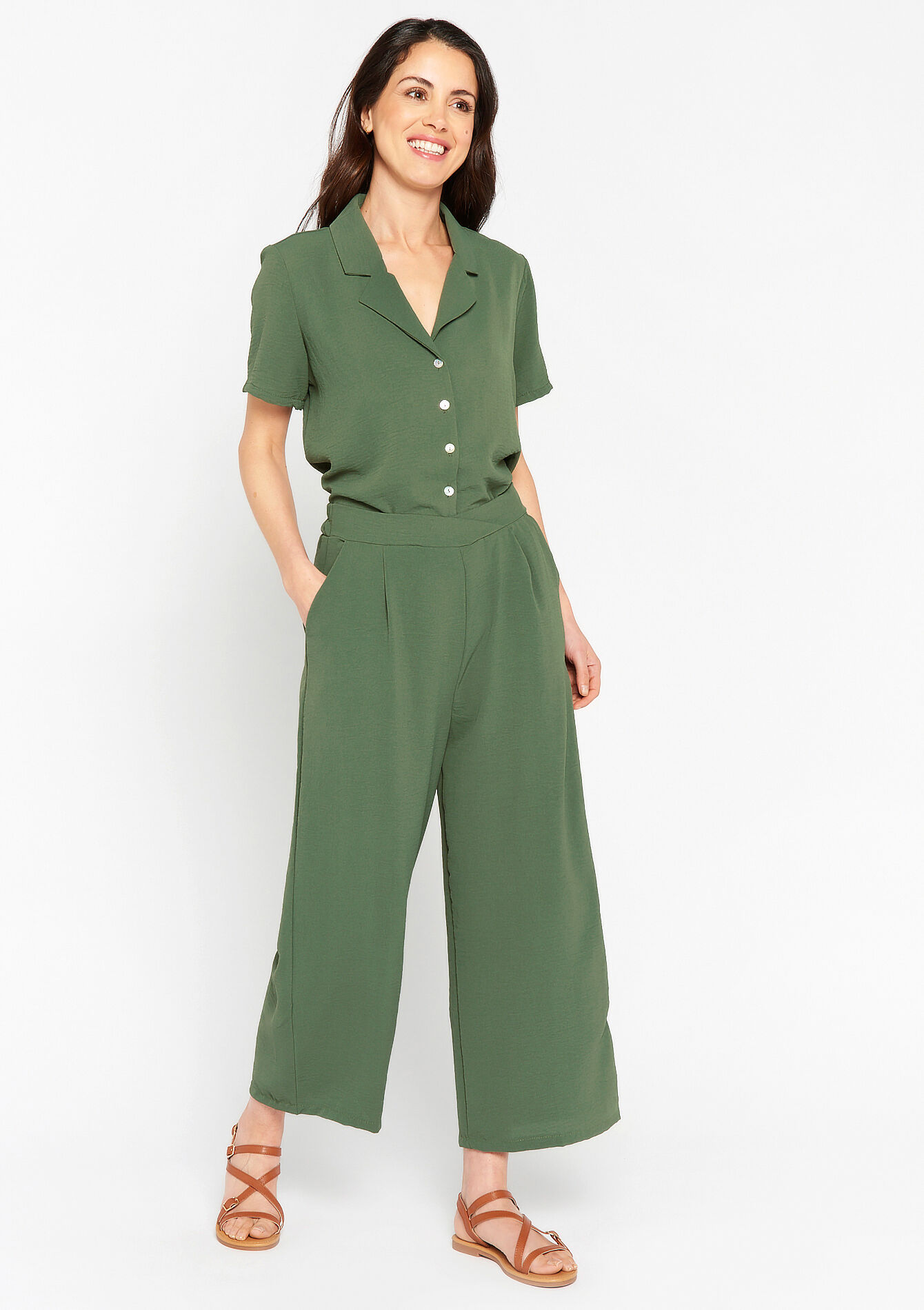 Wijde broek, Wijde broek - CORAL BRIGHT - 06600743