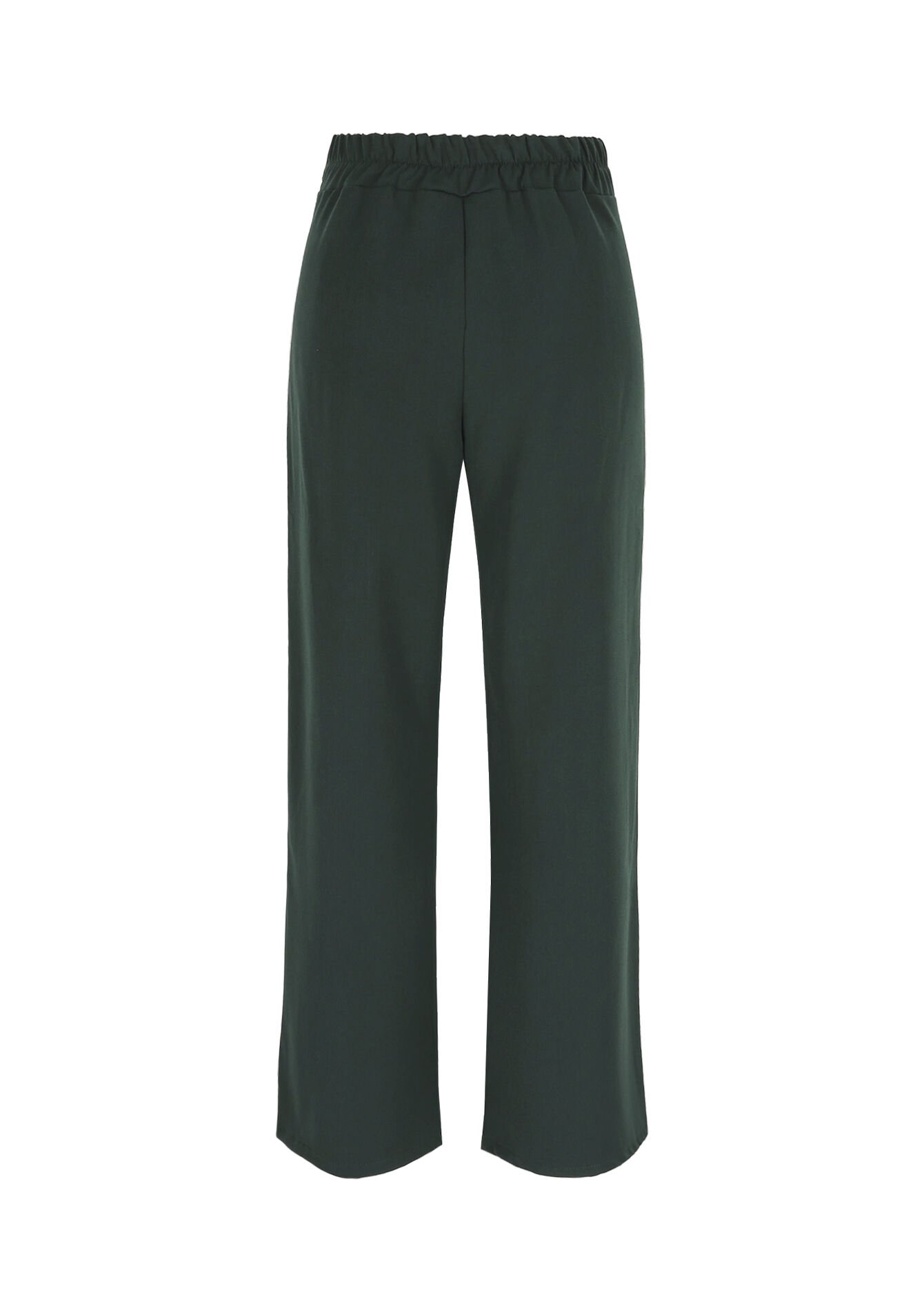 Wijde broek met ceintuur, Wijde broek met ceintuur - BOTTLE GREEN - 06100775_1778