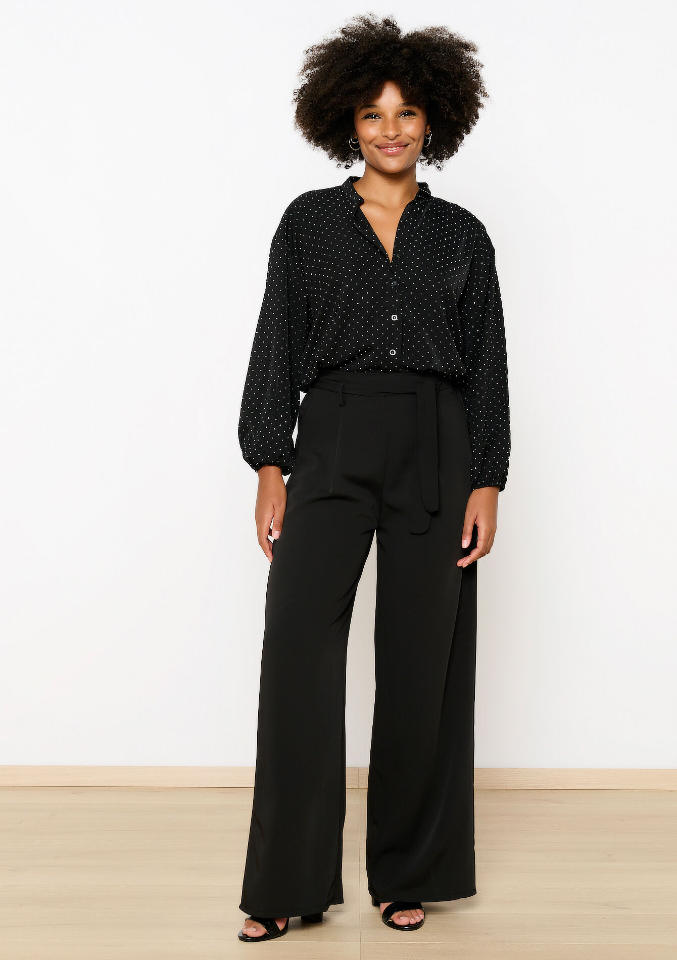 Chemise avec strass - BLACK - 1119806