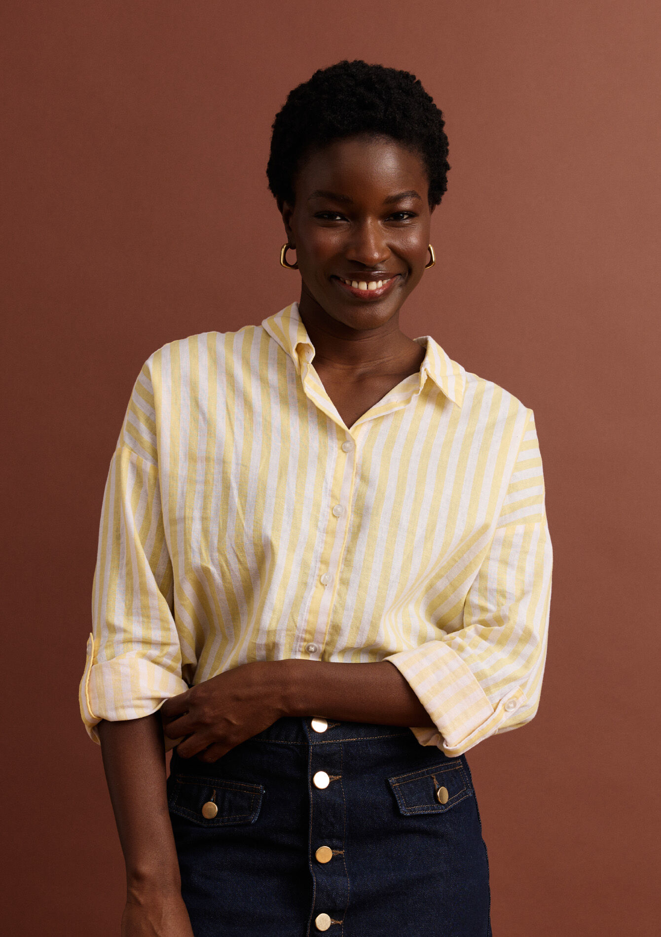 Los vallend gestreept hemd, , back