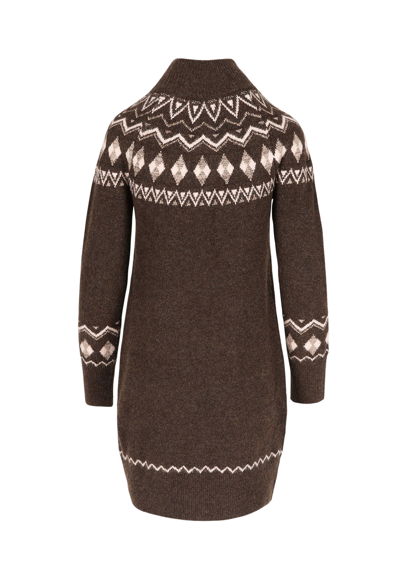Robe pull jacquard, Robe pull jacquard - BROWN DARK CHOCOLATE - 08104105_3720
