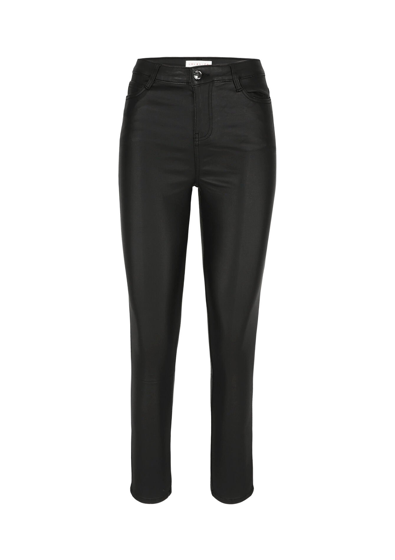 Pantalon enduit taille haute, Pantalon enduit taille haute - BLACK - 06004594_1119