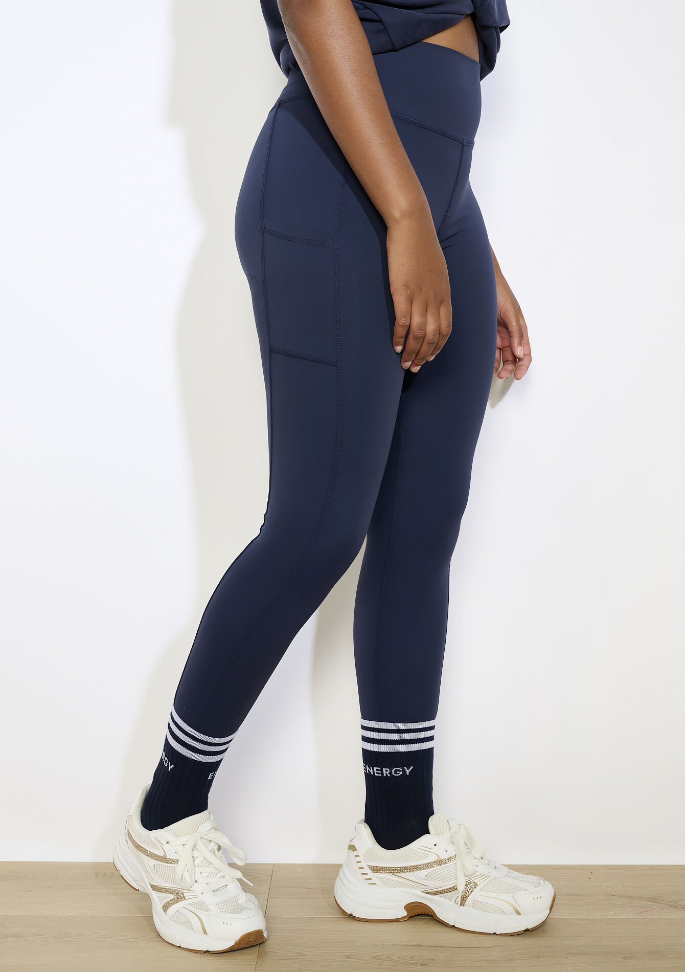 Legging sport taille haute, Legging sport taille haute - NAVY BASIC - 15100367_2723