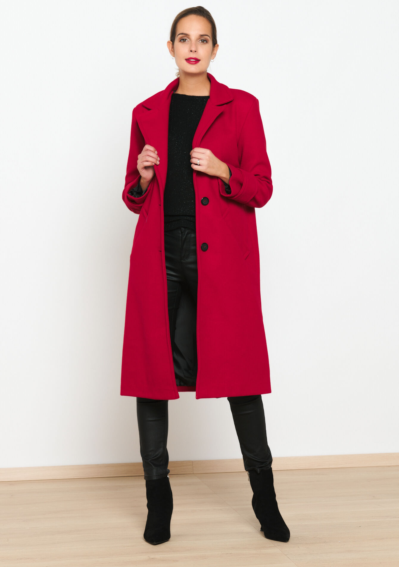 Manteau long ample, Manteau long ample - RED PAPRIKA - 23000631_1293