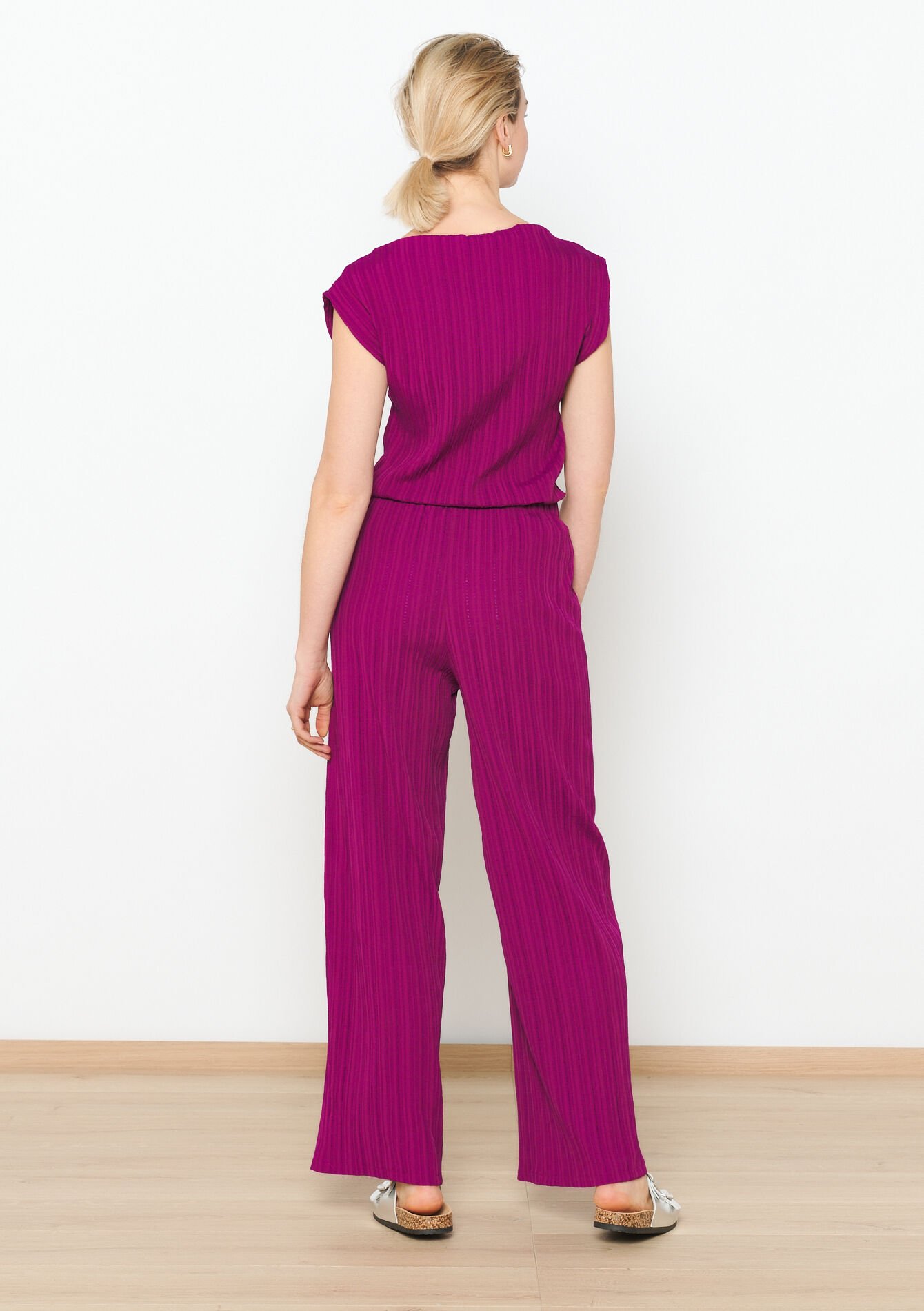 Broek met plissé, Broek met plissé - VIOLINE - 06600829_2576