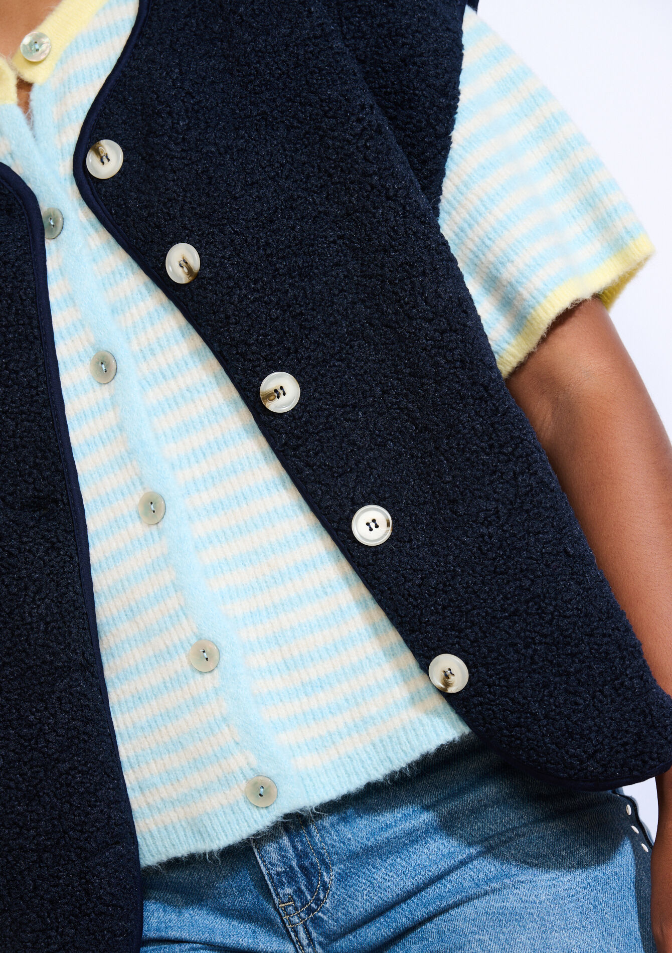 Zachte mouwloze bodywarmer, Zachte mouwloze bodywarmer - NAVY BASIC - 09001486_2723