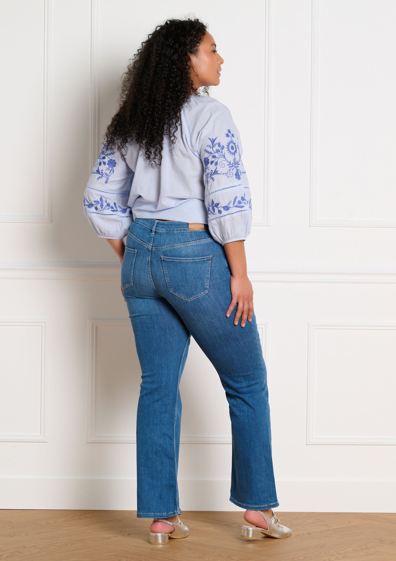 Jean bootcut taille haute, Jean bootcut taille haute - MEDIUM BLUE - 22000628_0500