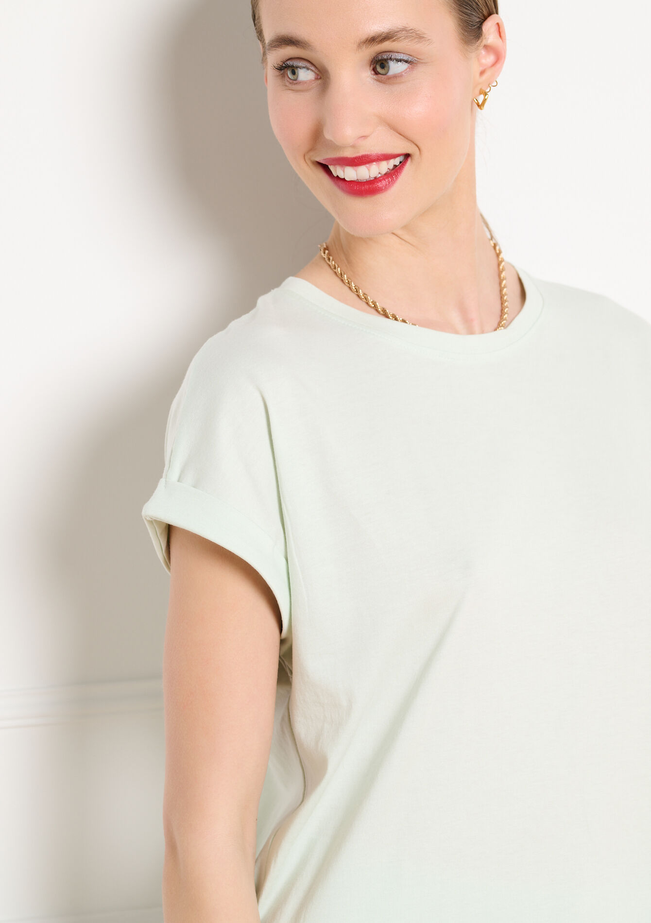 Losvallende T-shirt - MINT GREEN - 02301926_1723