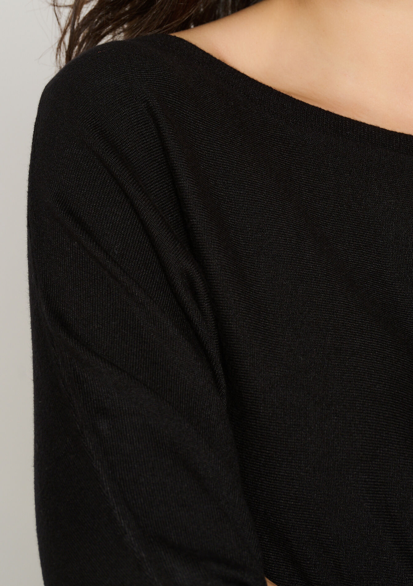 Trui met vleermuismouwen, Trui met vleermuismouwen - BLACK - 04006650_1119