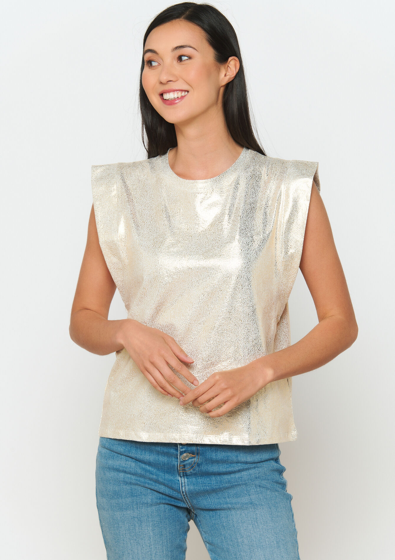T-shirt doré - GOLD - 02200413_1058