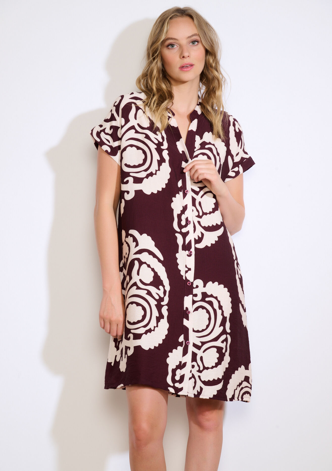 Jurk met grafische print, Jurk met grafische print, , back