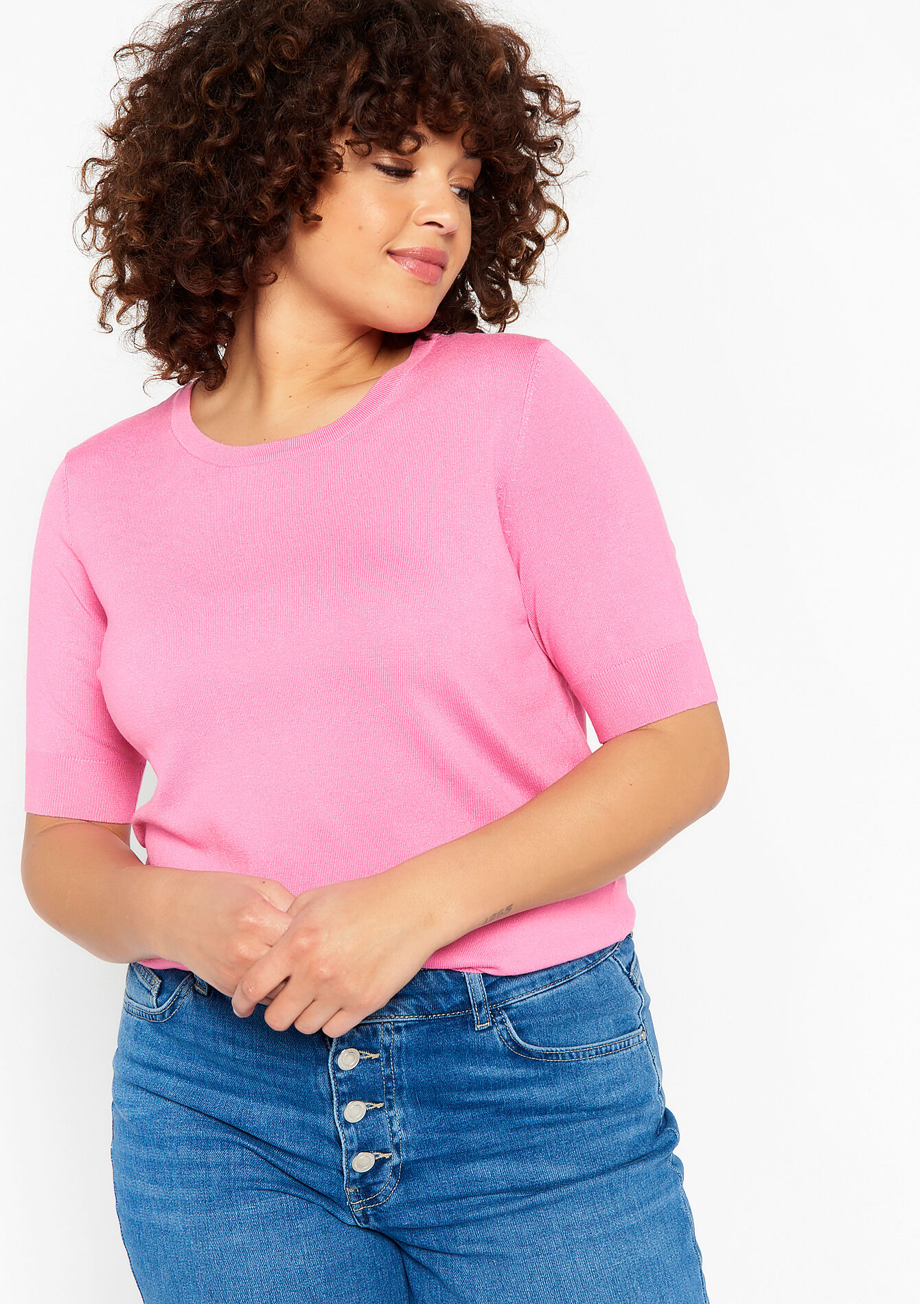 Trui met korte mouwen, Trui met korte mouwen - PINK BUBBLEGUM - 04005930_1477