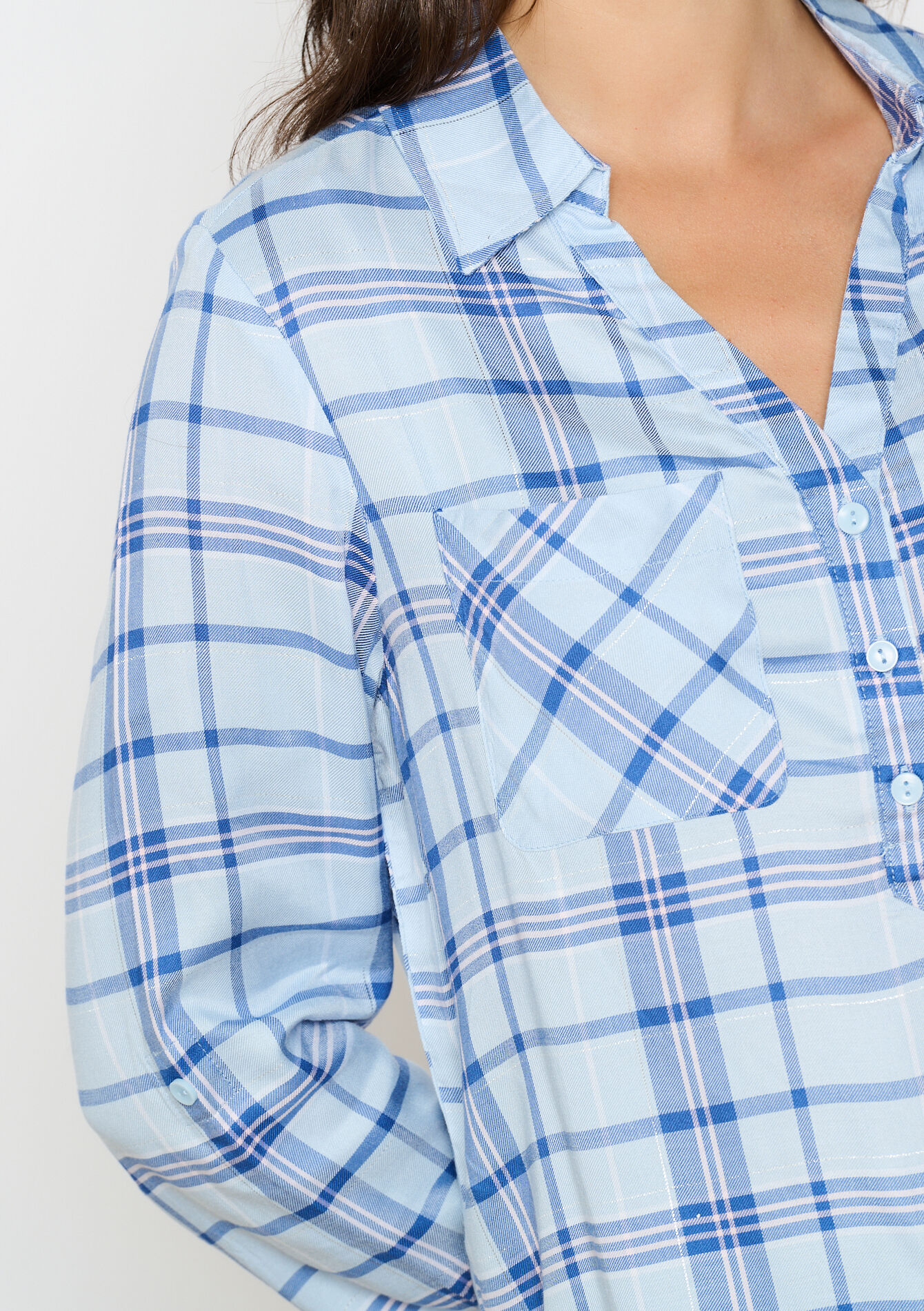 Geruit hemd - BLUE DENIM - 05702471_1638