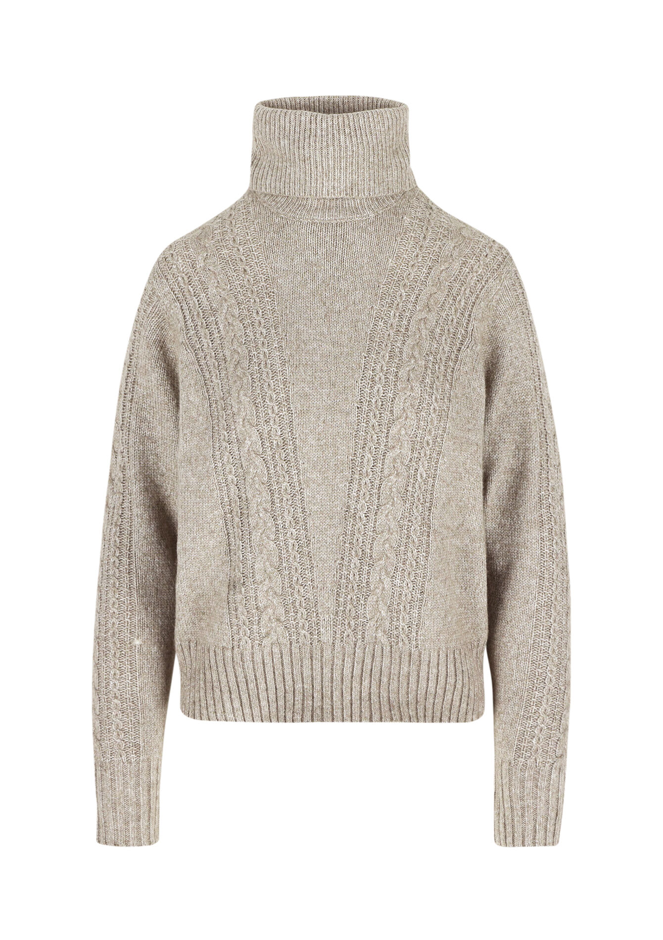 Kabelgebreide coltrui, Kabelgebreide coltrui - TAUPE - 04101158_1021