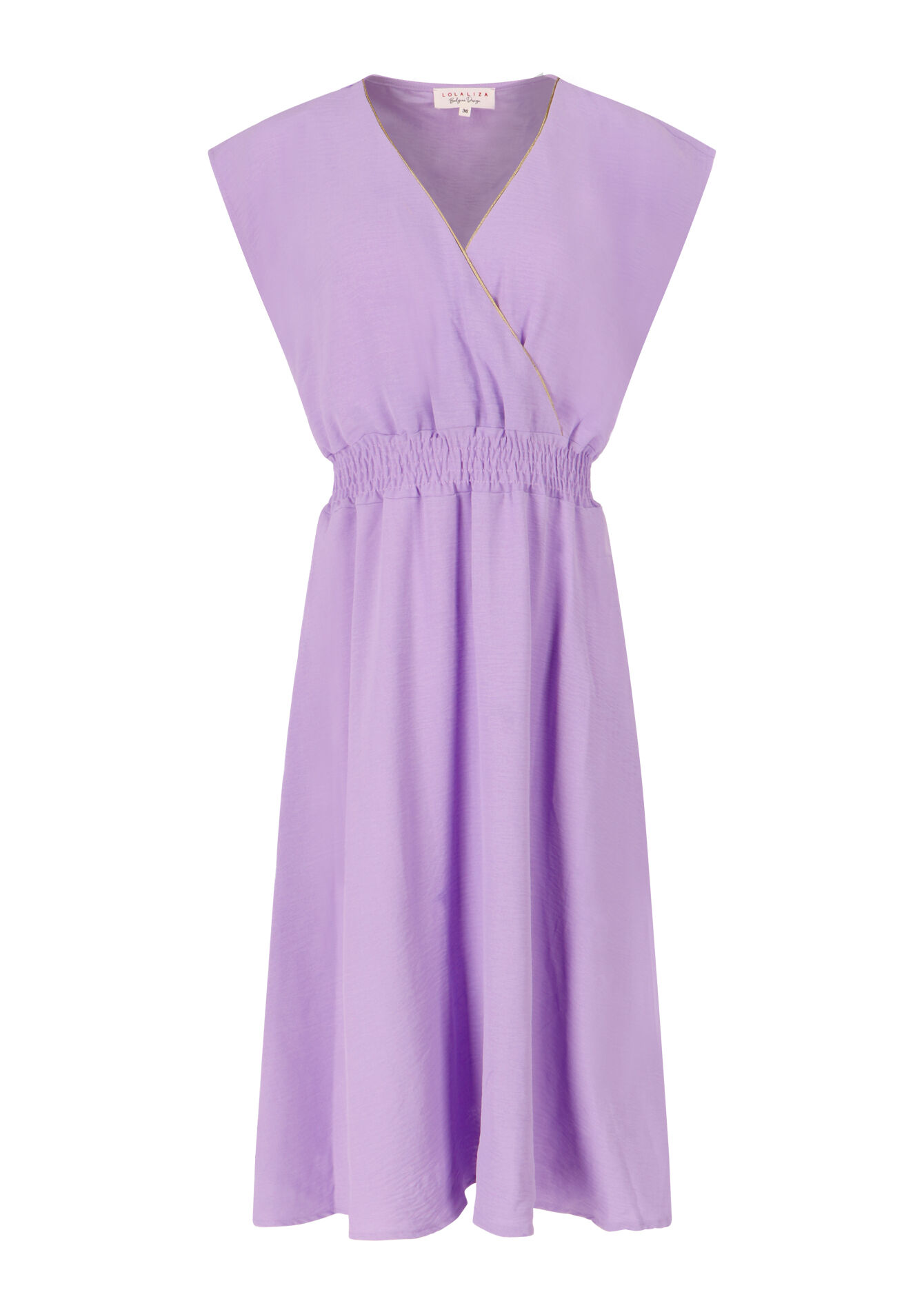 Robe cache-coeur unie, Robe cache-coeur unie - LILAC BRIGHT - 08602143_2578