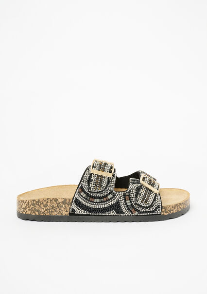 Sandals with beads - BLACK - 13000745_1119