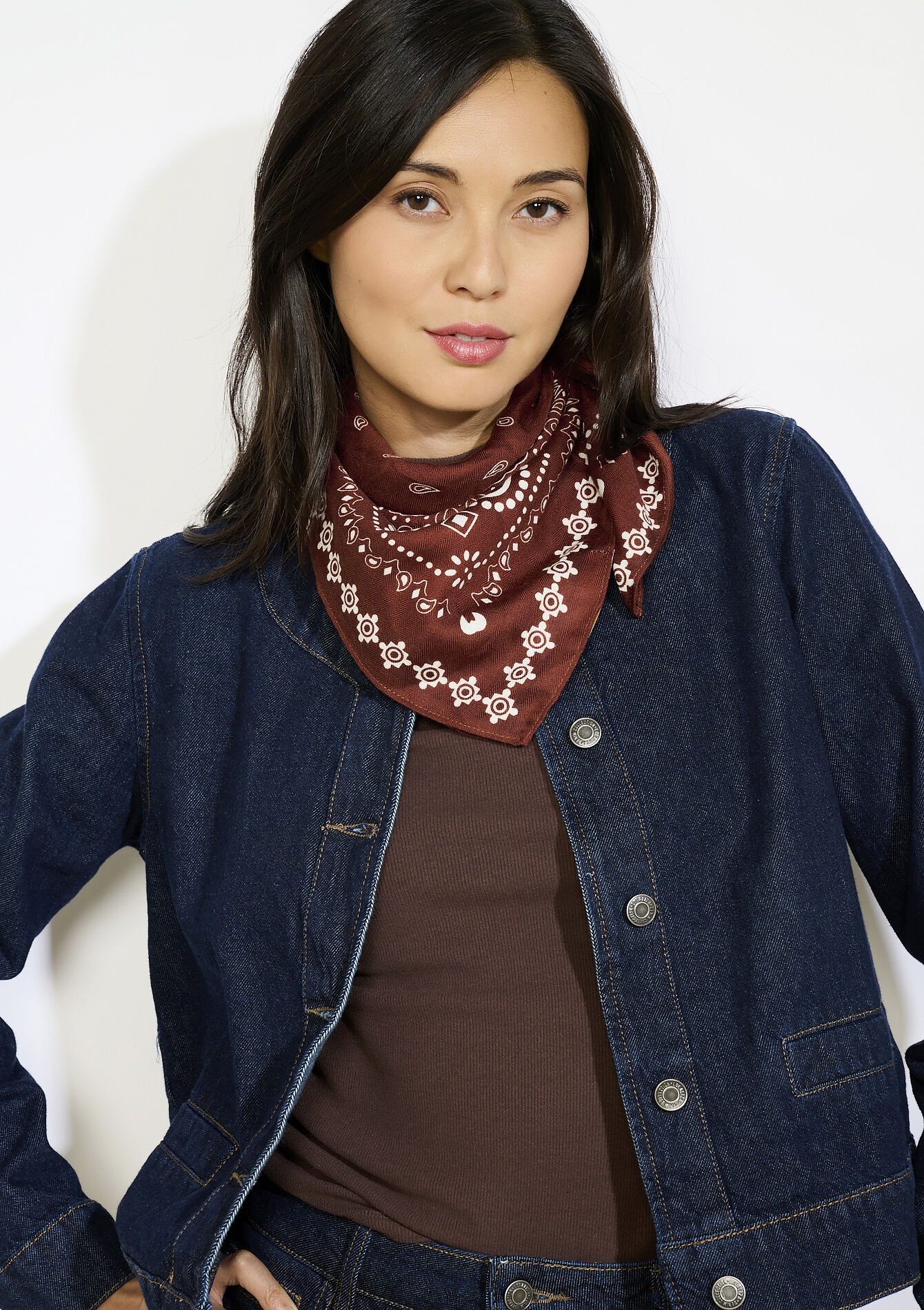 Bandana met paisleyprint, Bandana met paisleyprint - CAMEL CINNAMON - 17101480_3835