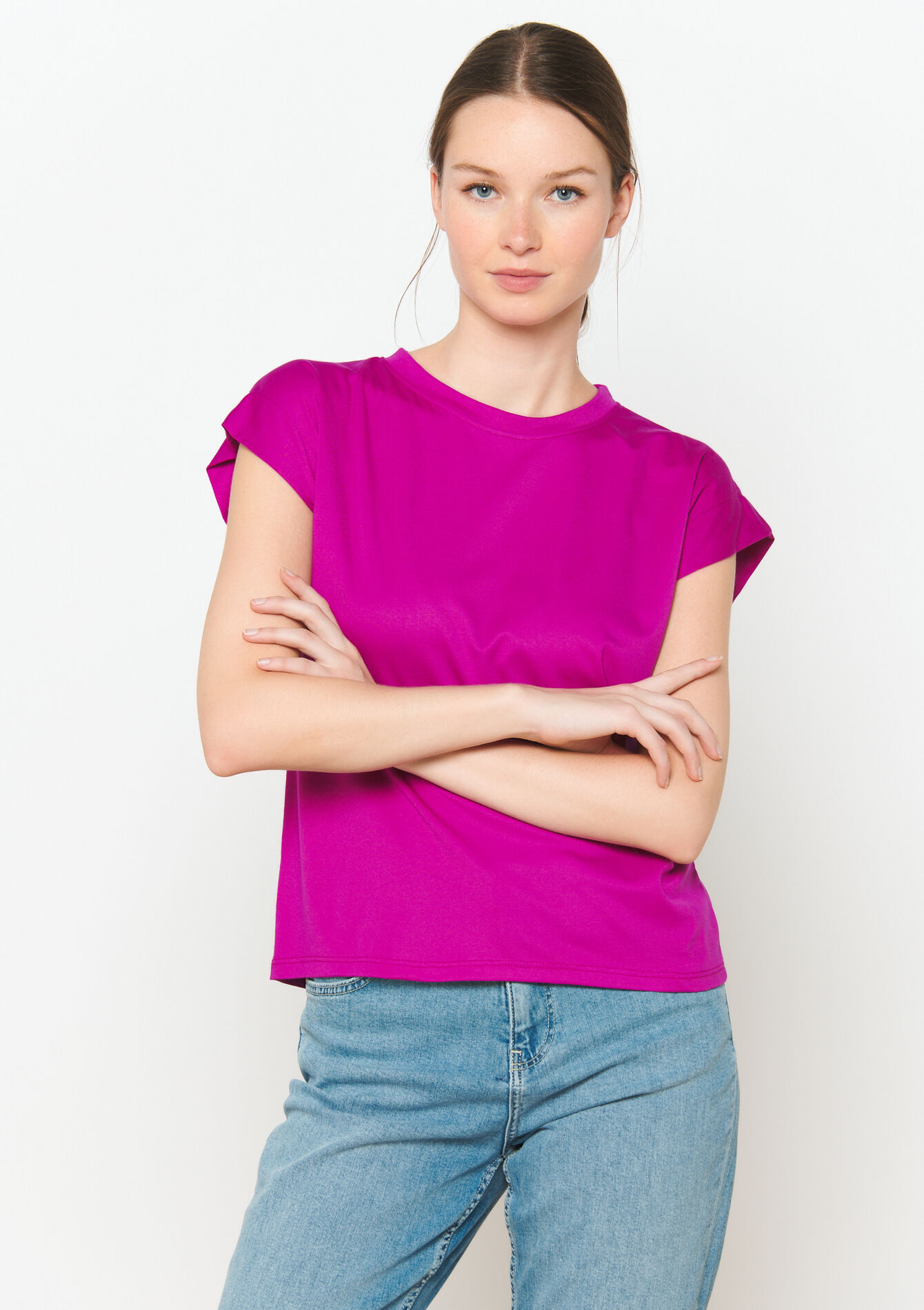 T-shirt with round neck - VIOLINE - 02200449_2576