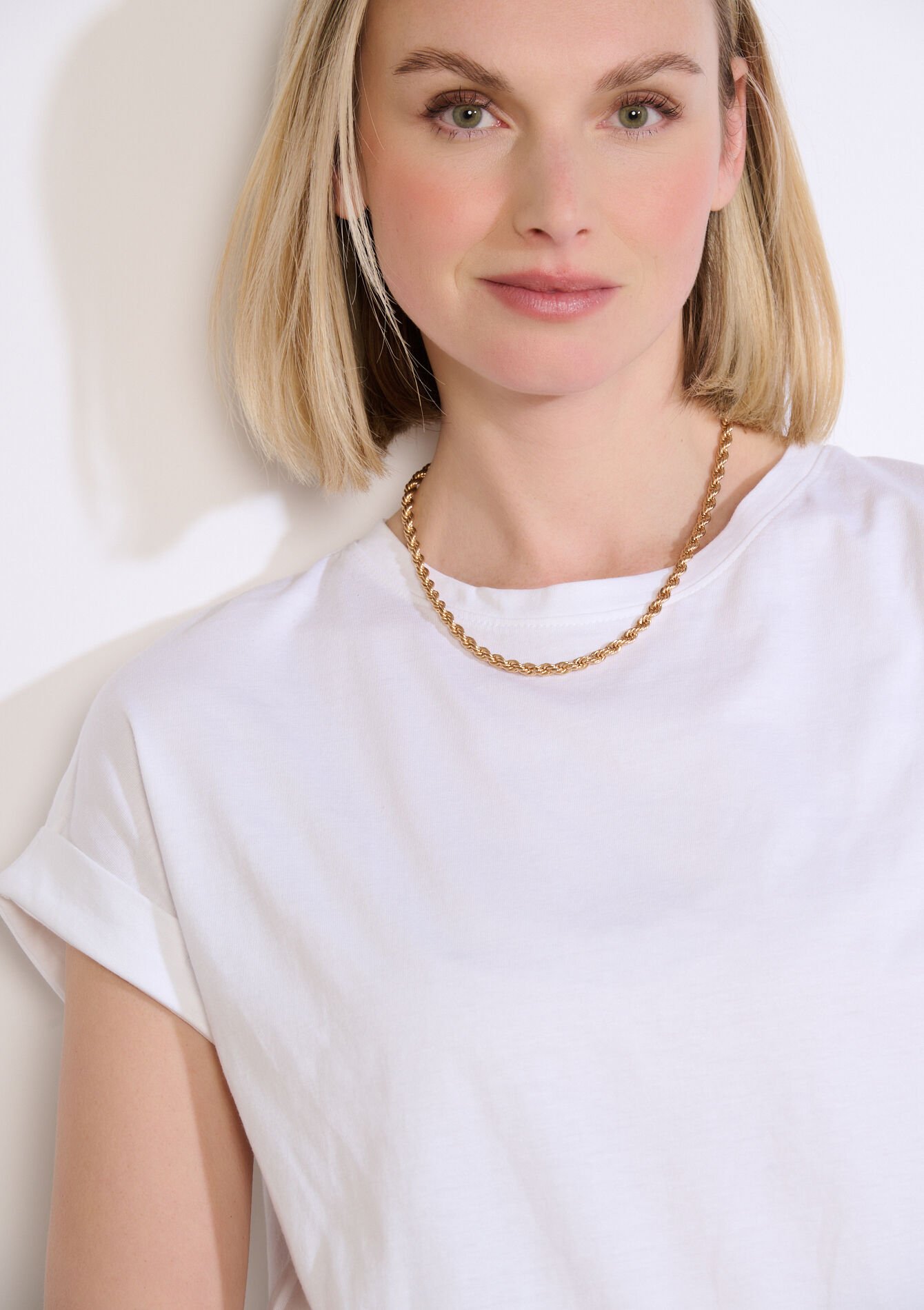 Losvallende T-shirt, Losvallende T-shirt - OPTICAL WHITE - 02301926_1019