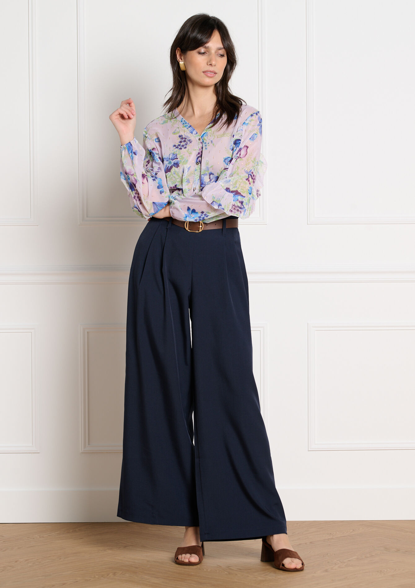 Pantalon fluide habillé, Pantalon fluide habillé, , back