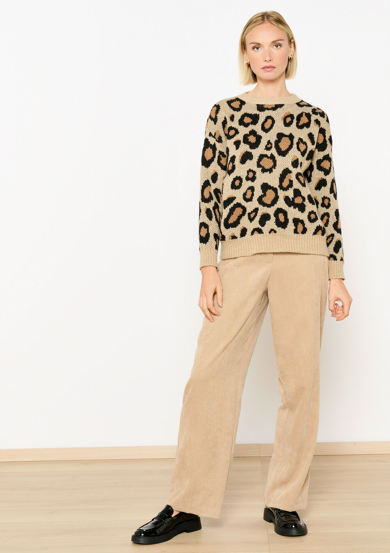 Pull à imprimé léopard, Pull à imprimé léopard - CAMEL - 04006773_950