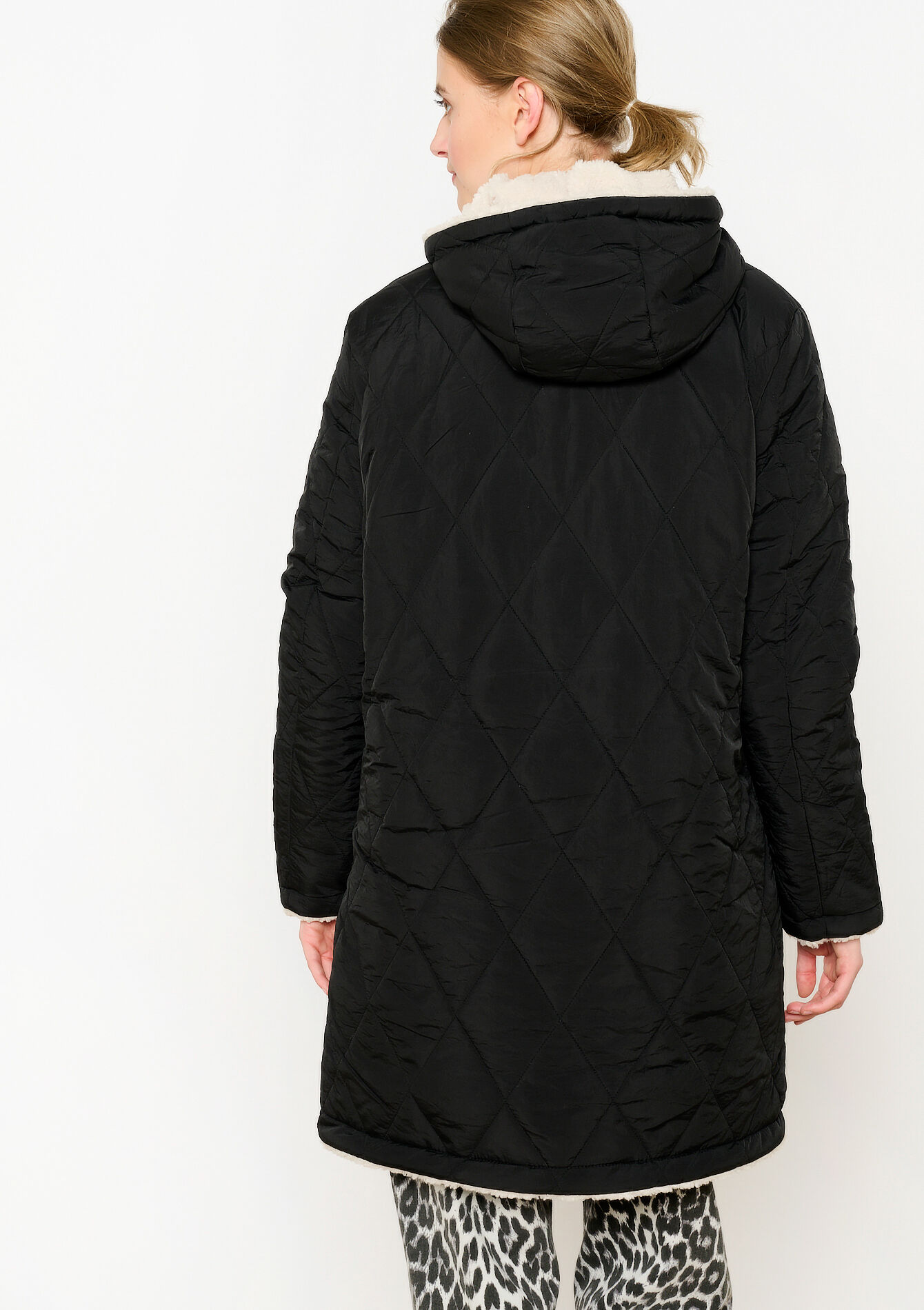 Omkeerbare gewatteerde jas, Omkeerbare gewatteerde jas - BLACK - 23000695_1119