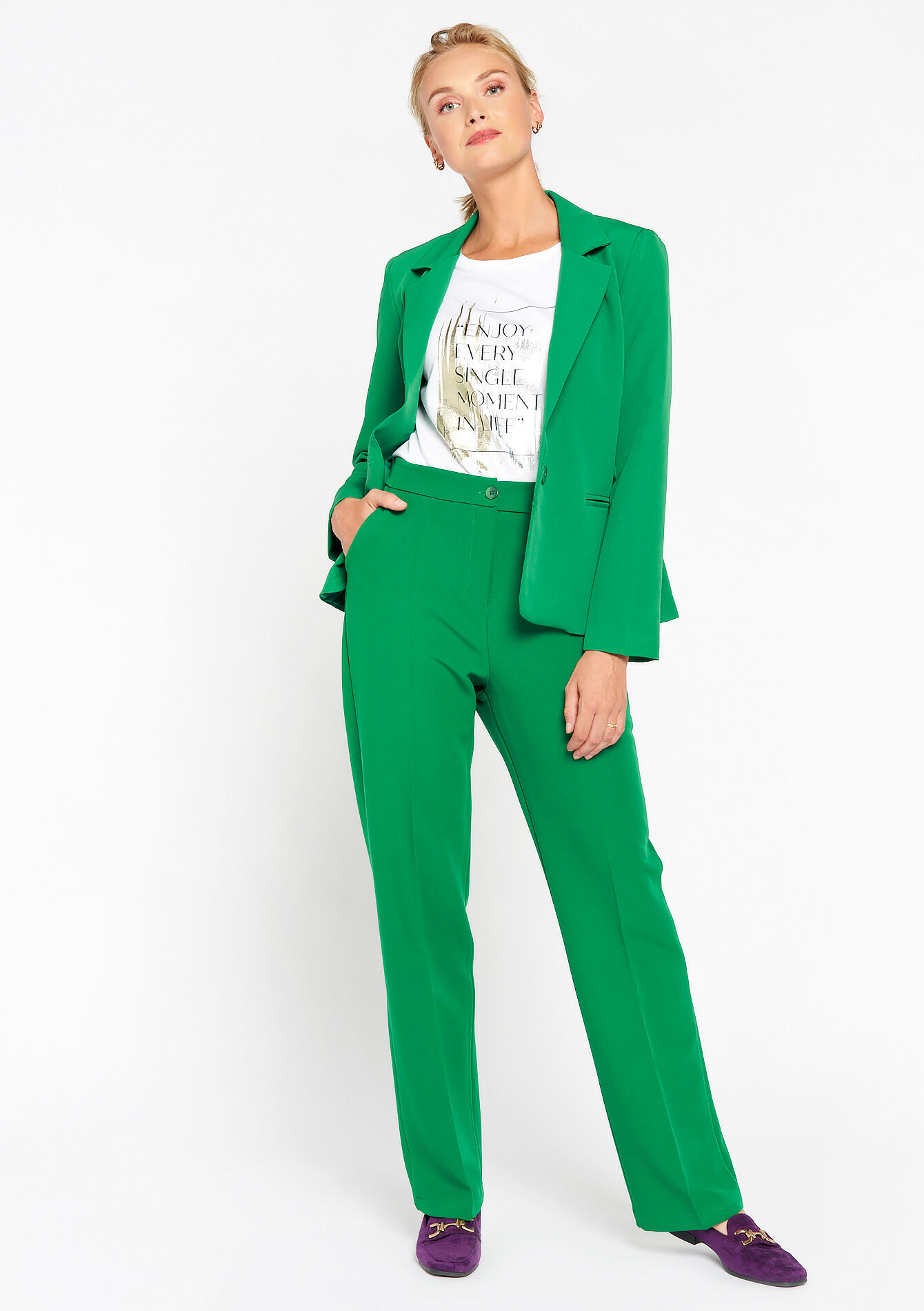 Suiting trousers - GREEN APPLE - 06100560_1783