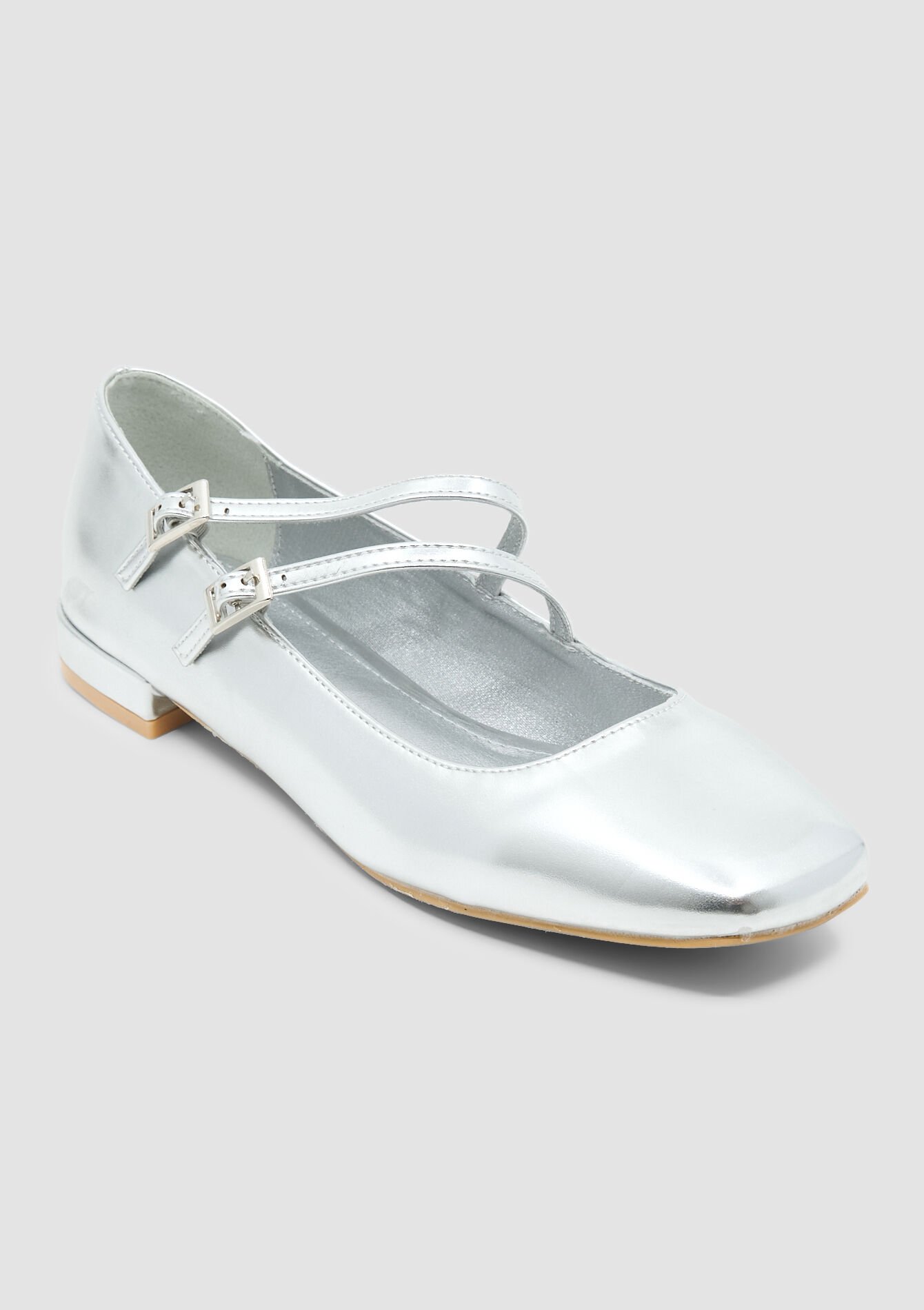 Ballerina's met riempjes, Ballerina's met riempjes - SILVER - 13100271_1059