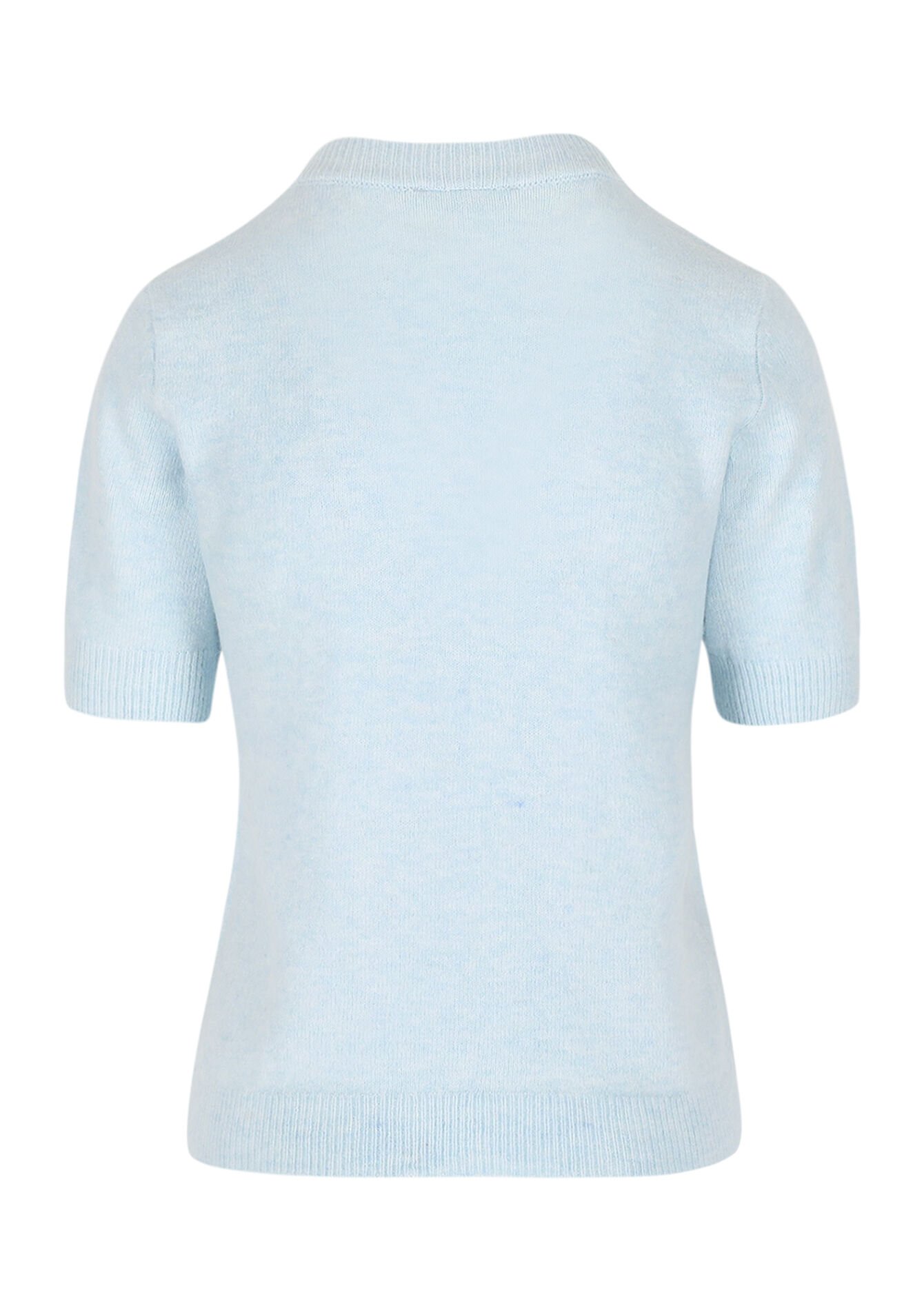 Zachte trui met korte mouwen - BLUE PASTEL - 04007031_3003
