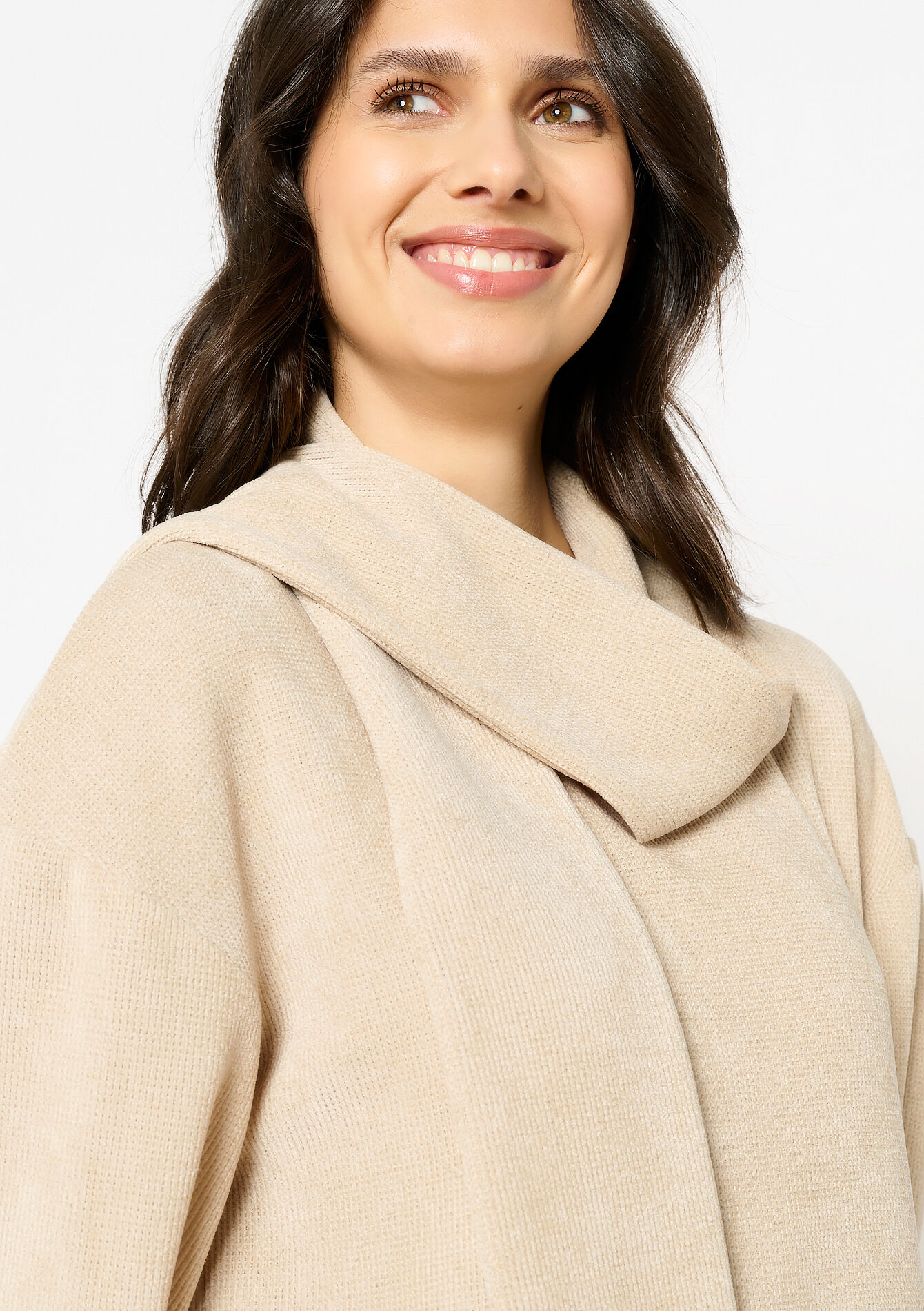 Fluwelen sweaterjurk, Fluwelen sweaterjurk - LT BEIGE - 08103931_2527