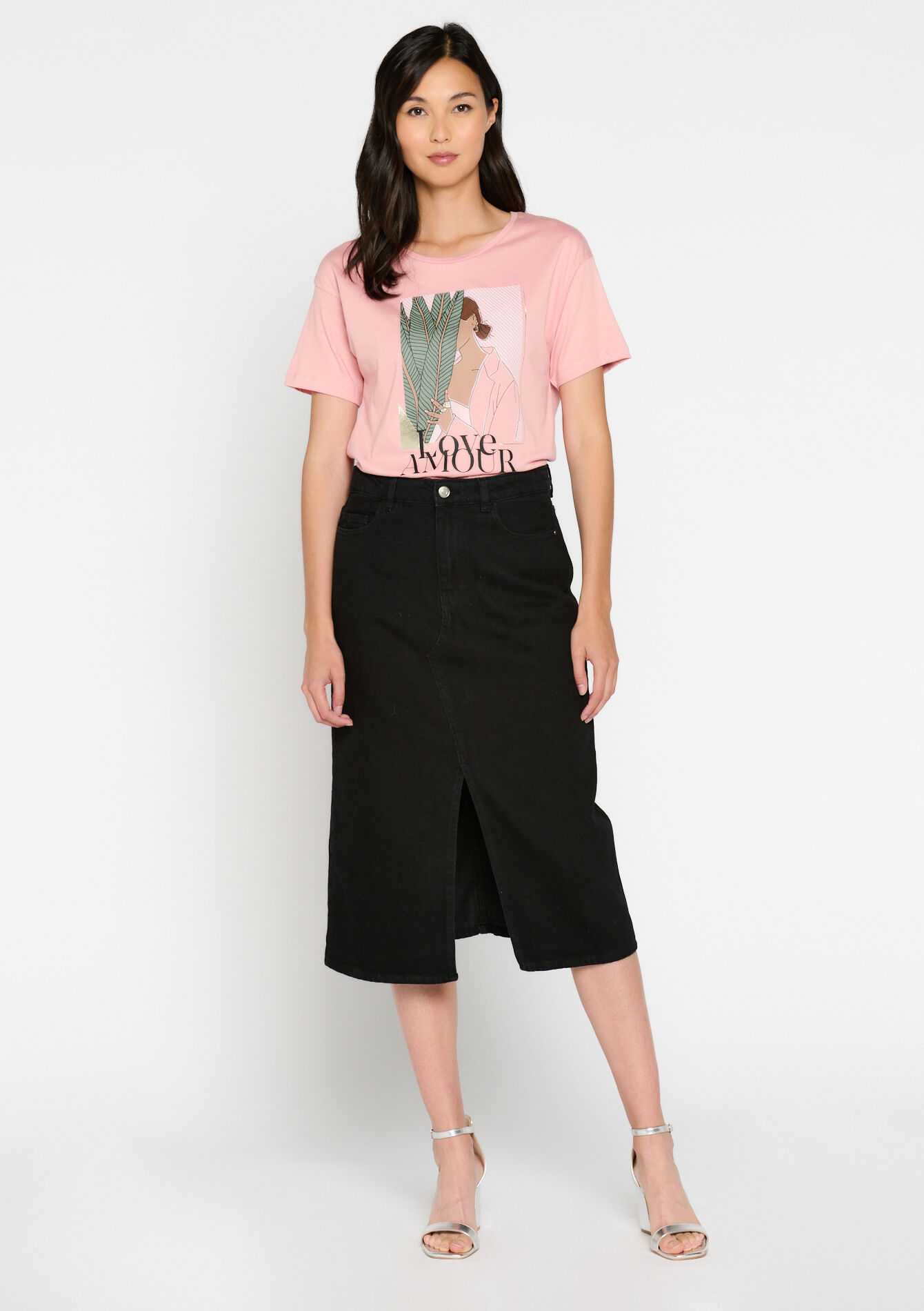 Denim midirok, Denim midirok - BLACK - 07101144_1119