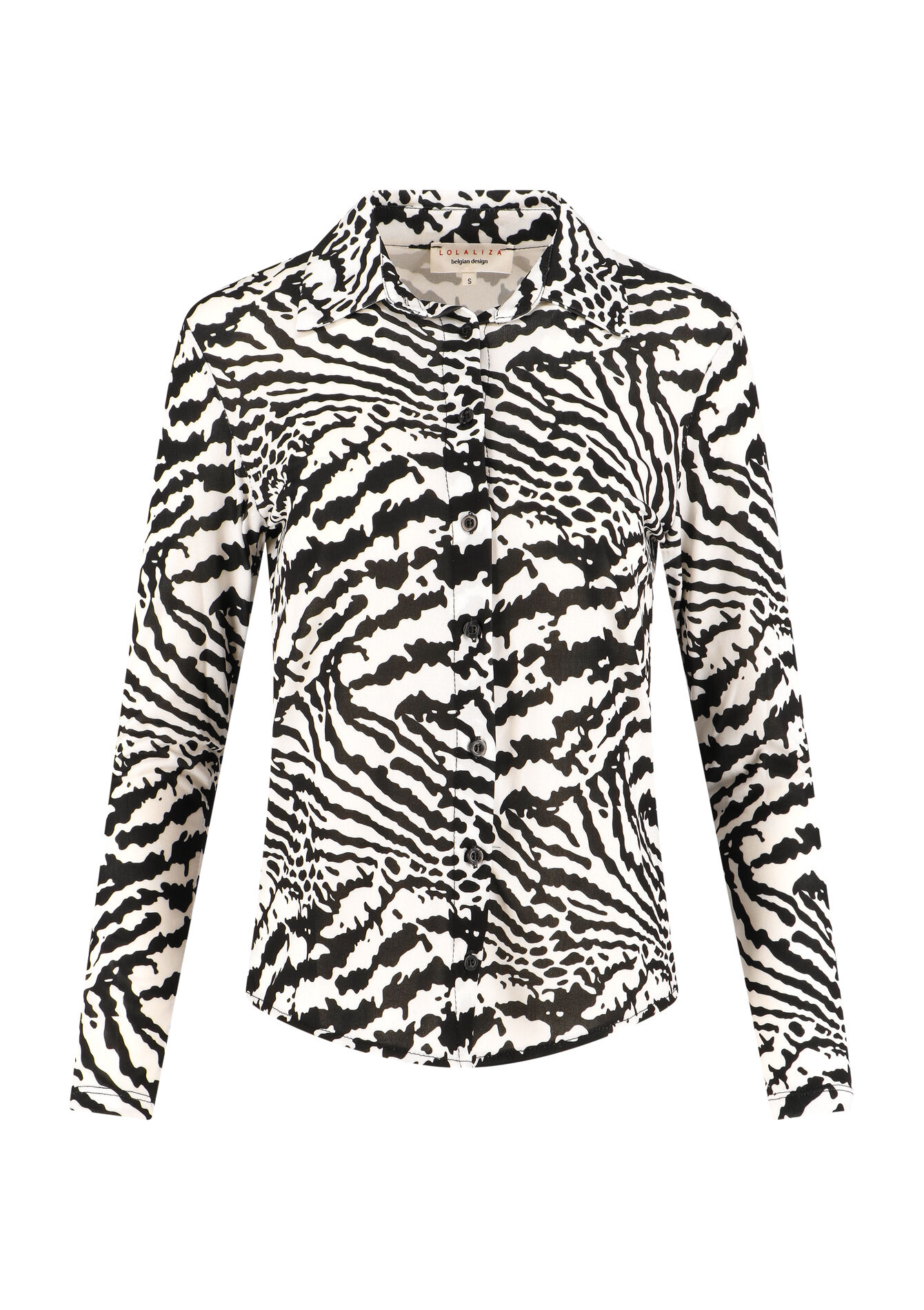 Hemd met zebraprint, Hemd met zebraprint - BLACK - 02400263_1119