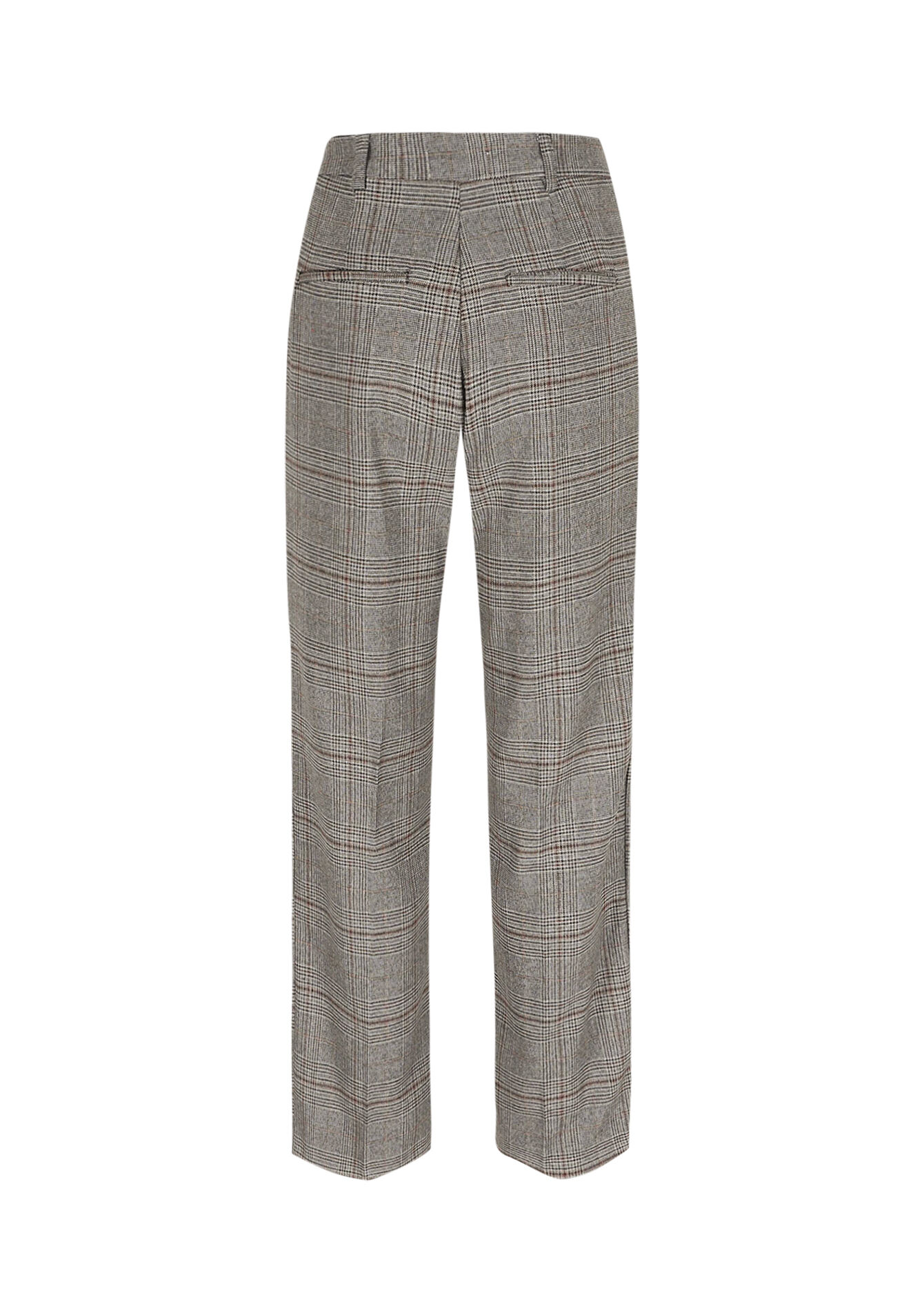 Geruite rechte broek, Geruite rechte broek - BLACK - 06100733_1119