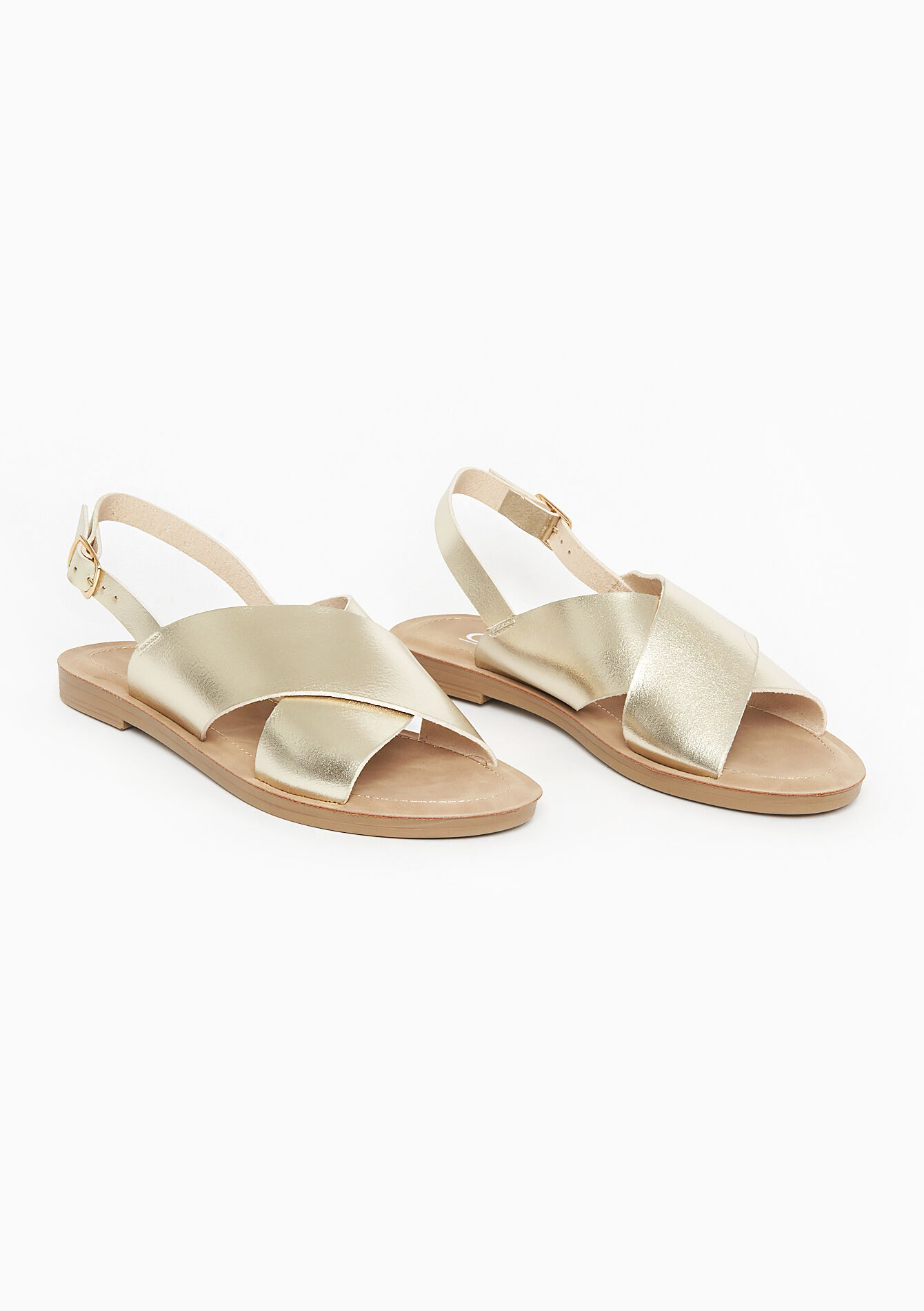 Flat sandals - GOLD - 13000681_1058