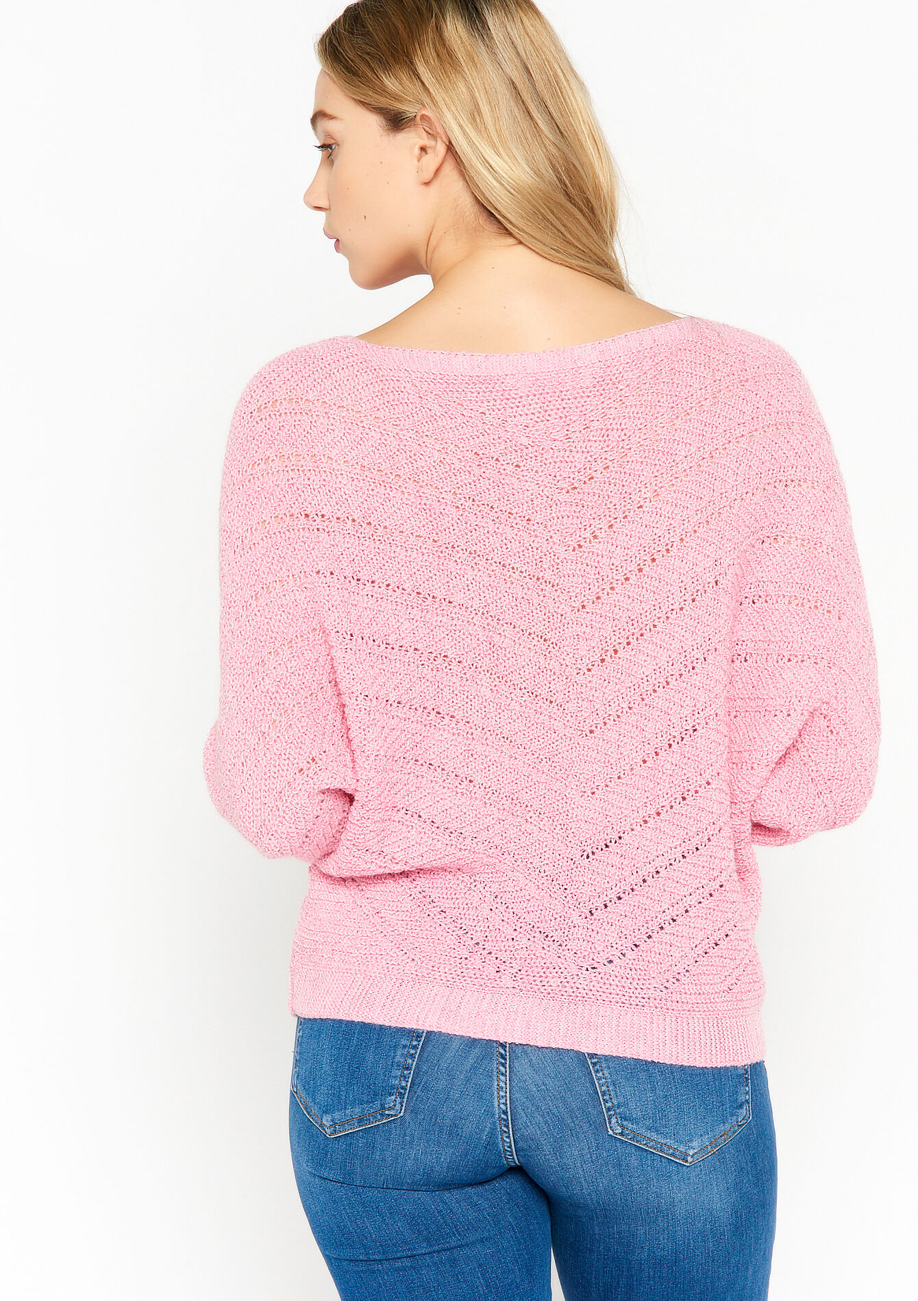 Pullover with chevron pattern, Pullover with chevron pattern - PINK BUBBLEGUM - 04006134_1477