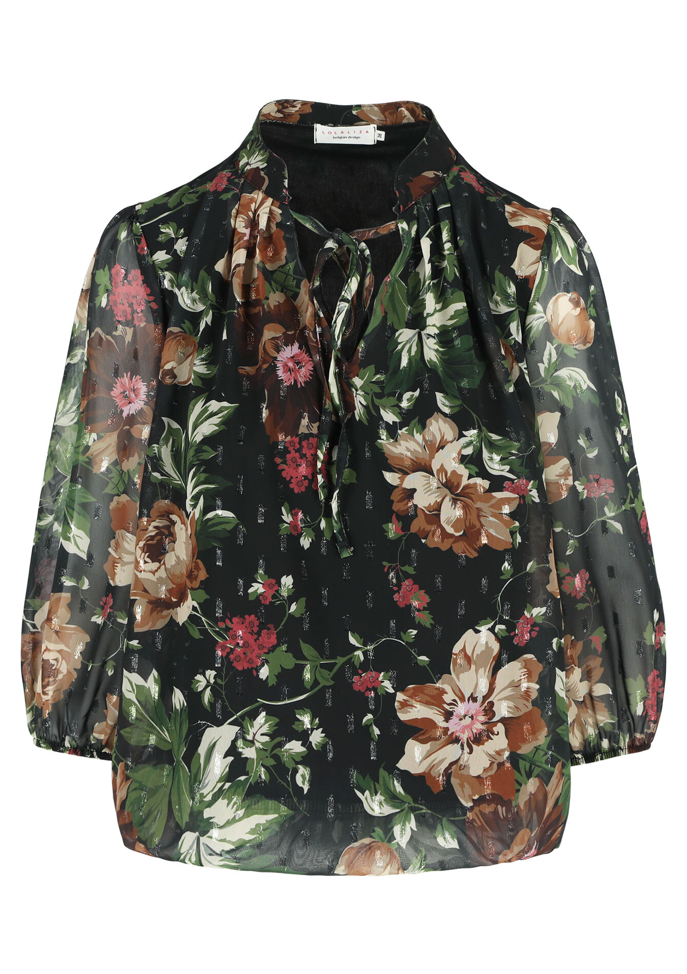 Blouse à imprimé fleuri - BLACK - 05702655_1119