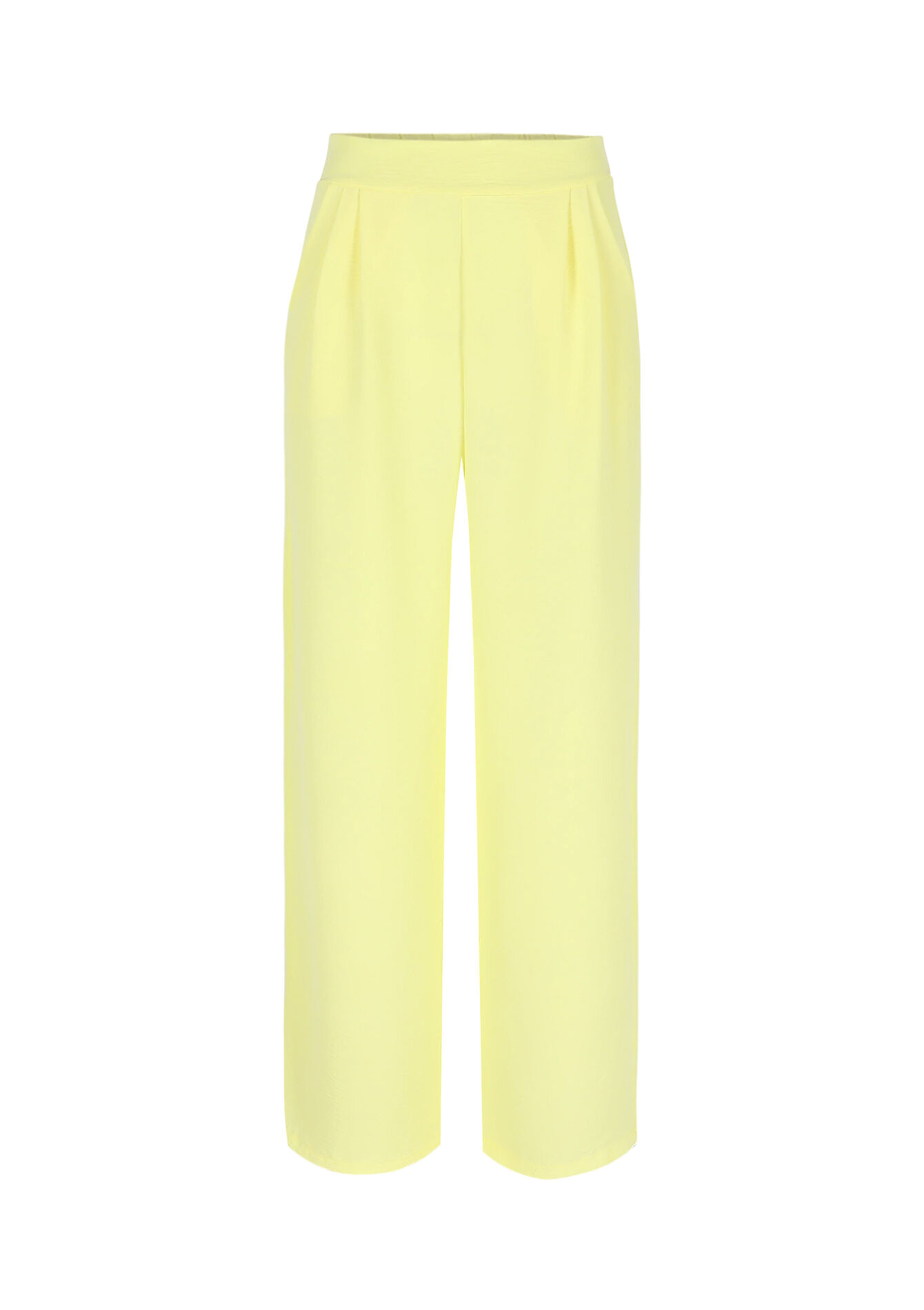 Pantalon large fluide - YELLOW PASTEL - 06600961_5004