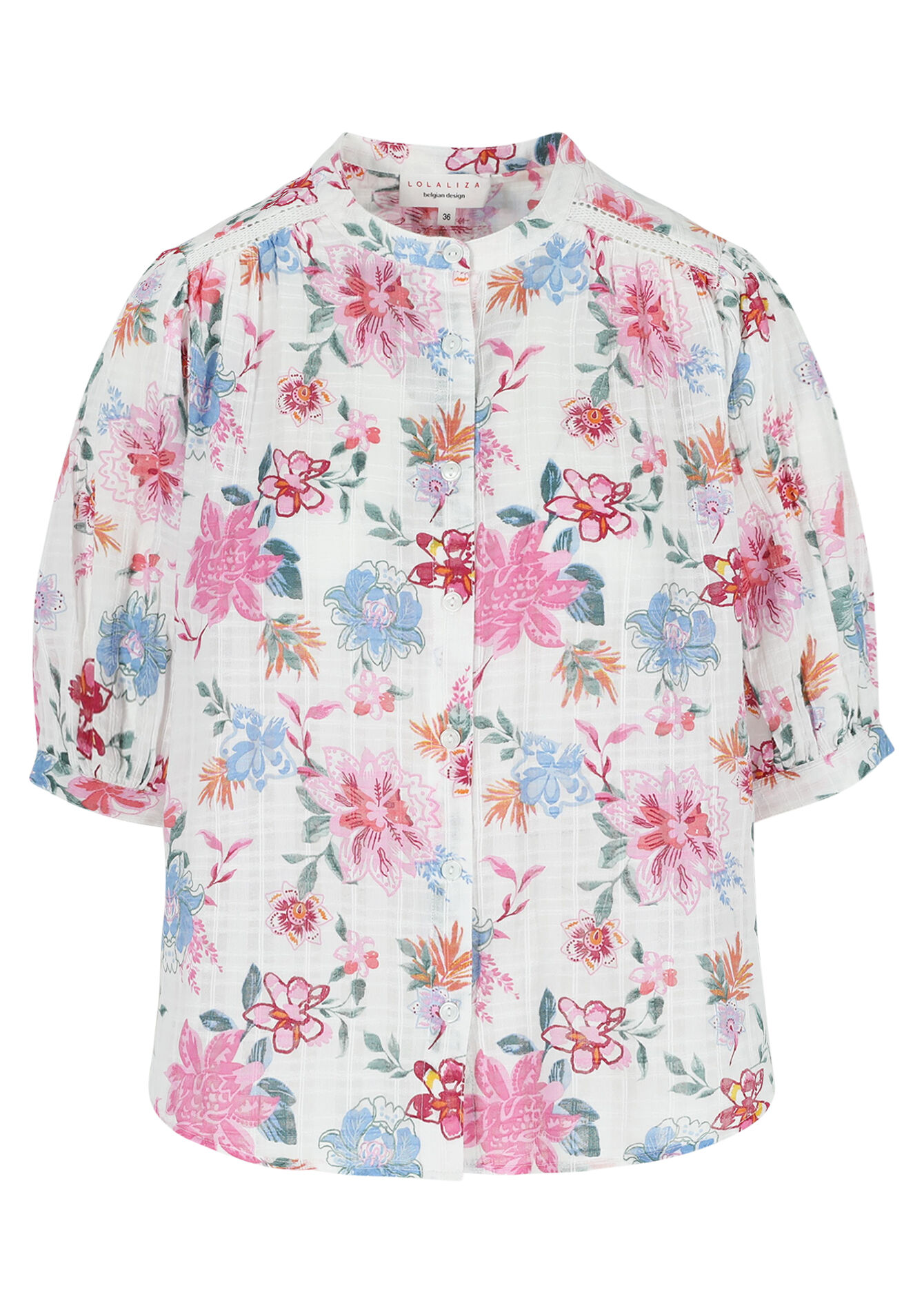 Blouse with floral print - OFFWHITE - 05702675_1001
